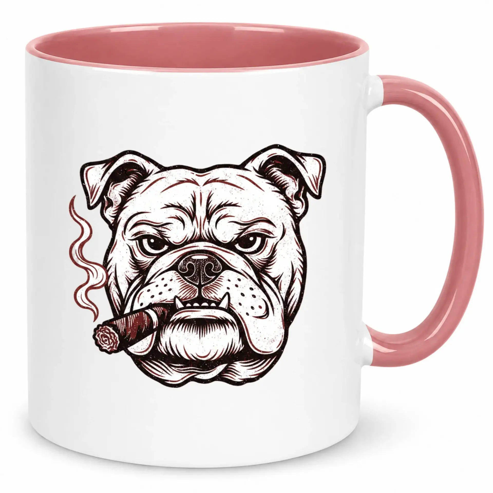 Coffee Mug for Dog Lovers Humorous Cigar Smoking Graphic Design Premium Ceramic Tea Cup Novelty Beverage Drinkware Gift