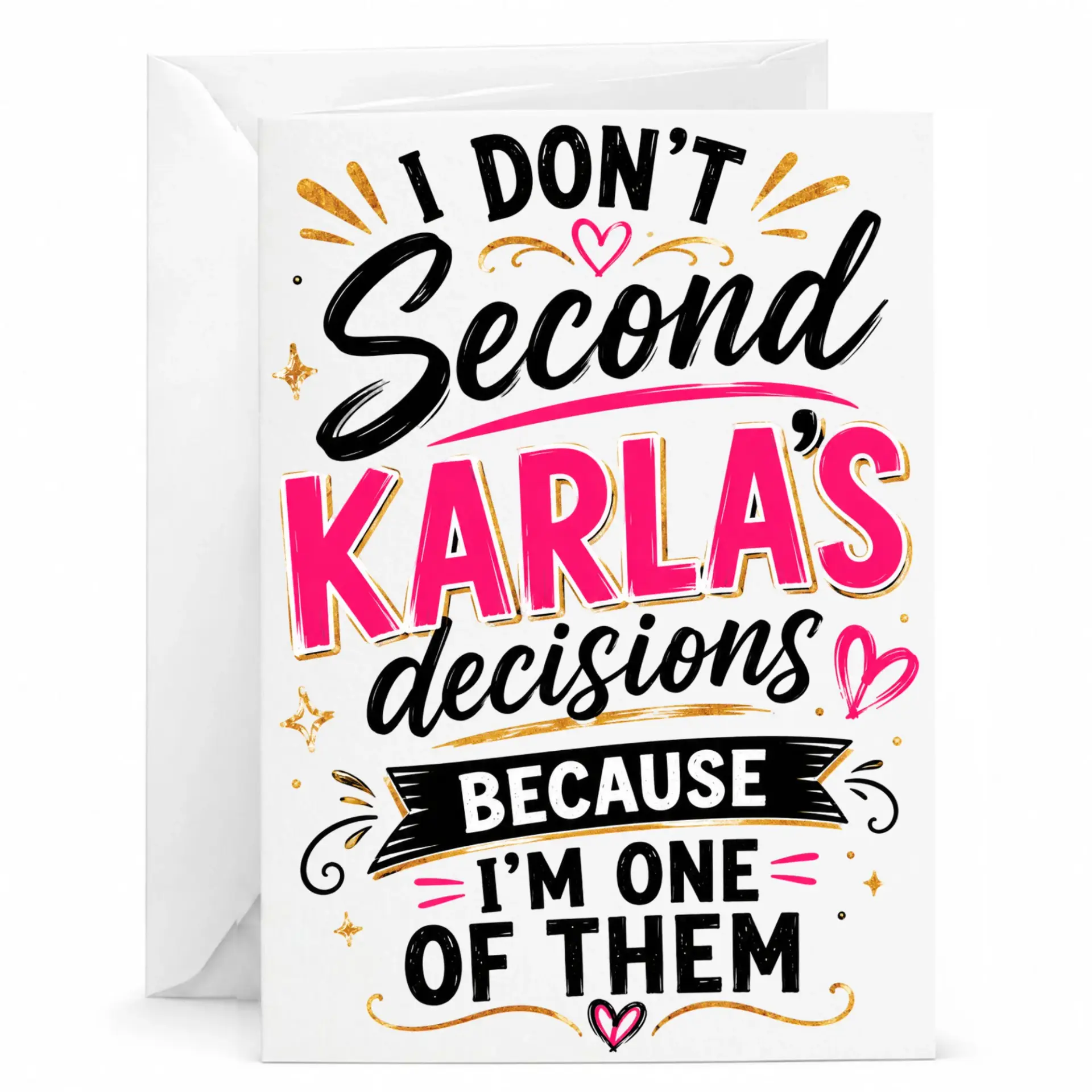 Funny Card for Karla Best Friend Birthday Greeting Her Unique Personalized Name Appreciation Stationery