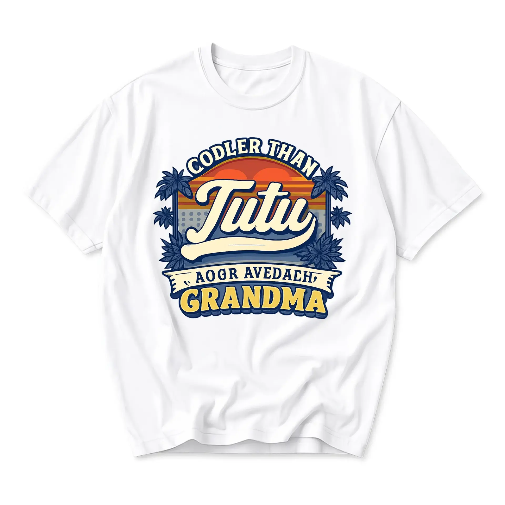 Funny Shirt Cool Tutu Grandma Graphic Tee Unisex Crew Neck Short Sleeve Casual Cotton Blend for Everyday
