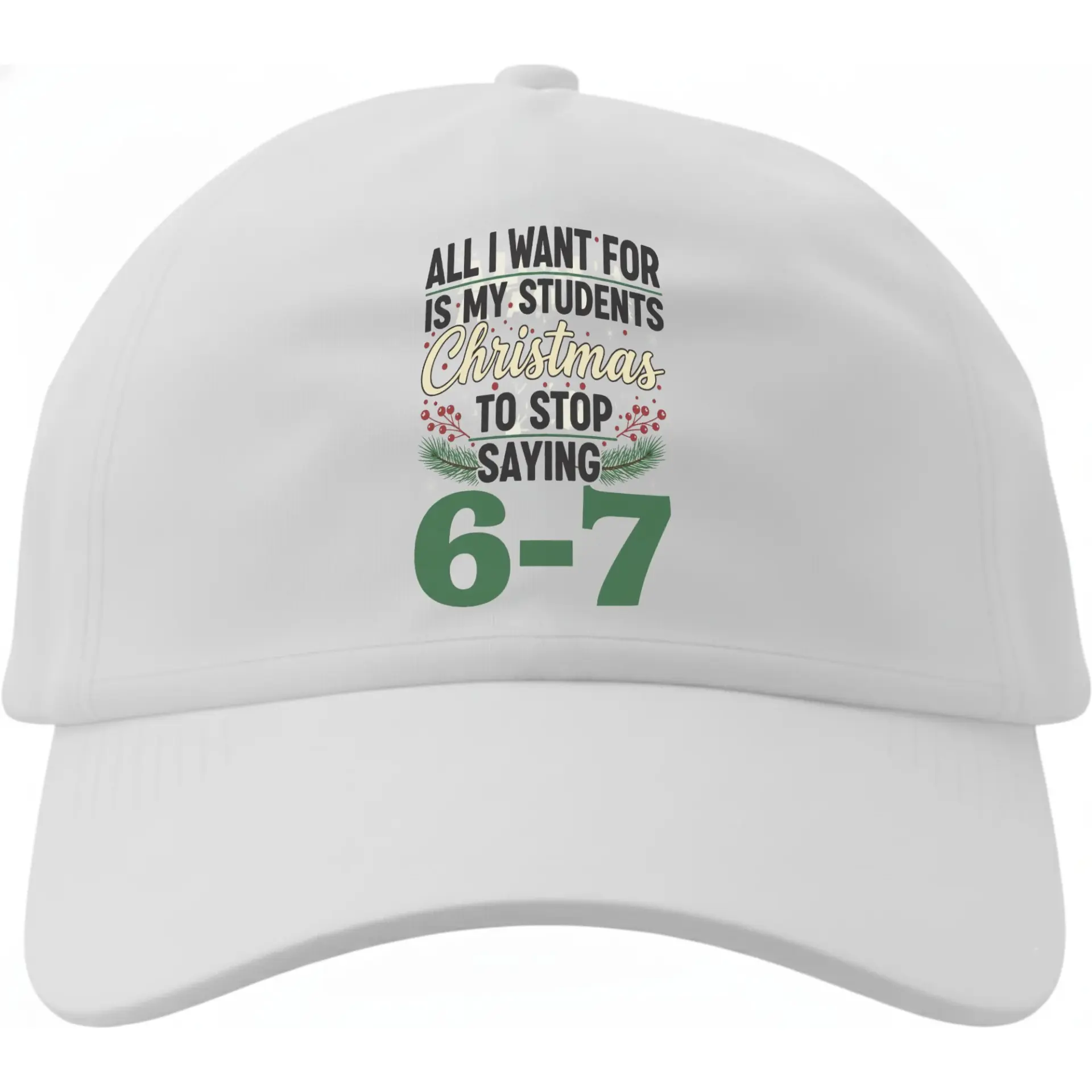 Baseball Cap for Teachers Funny Holiday Graphic Print Cotton Dad Hat with Adjustable Strap for Comfortable Everyday Wear