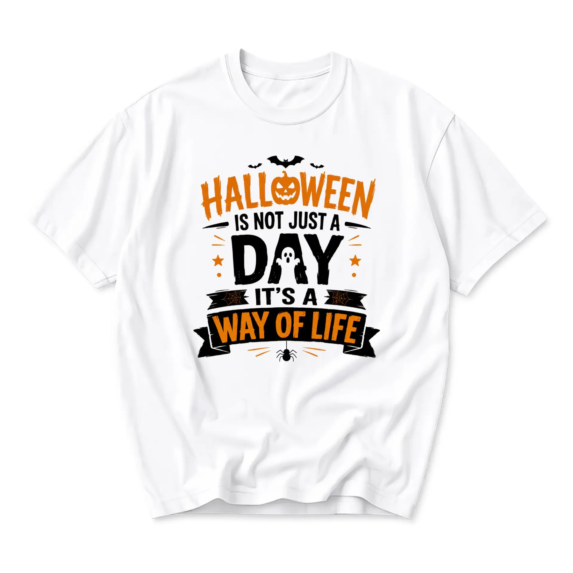 Funny Shirt Halloween Is Not Just a Day It Is a Way of Life Unisex Graphic Printed T-Shirt Casual Holiday Apparel