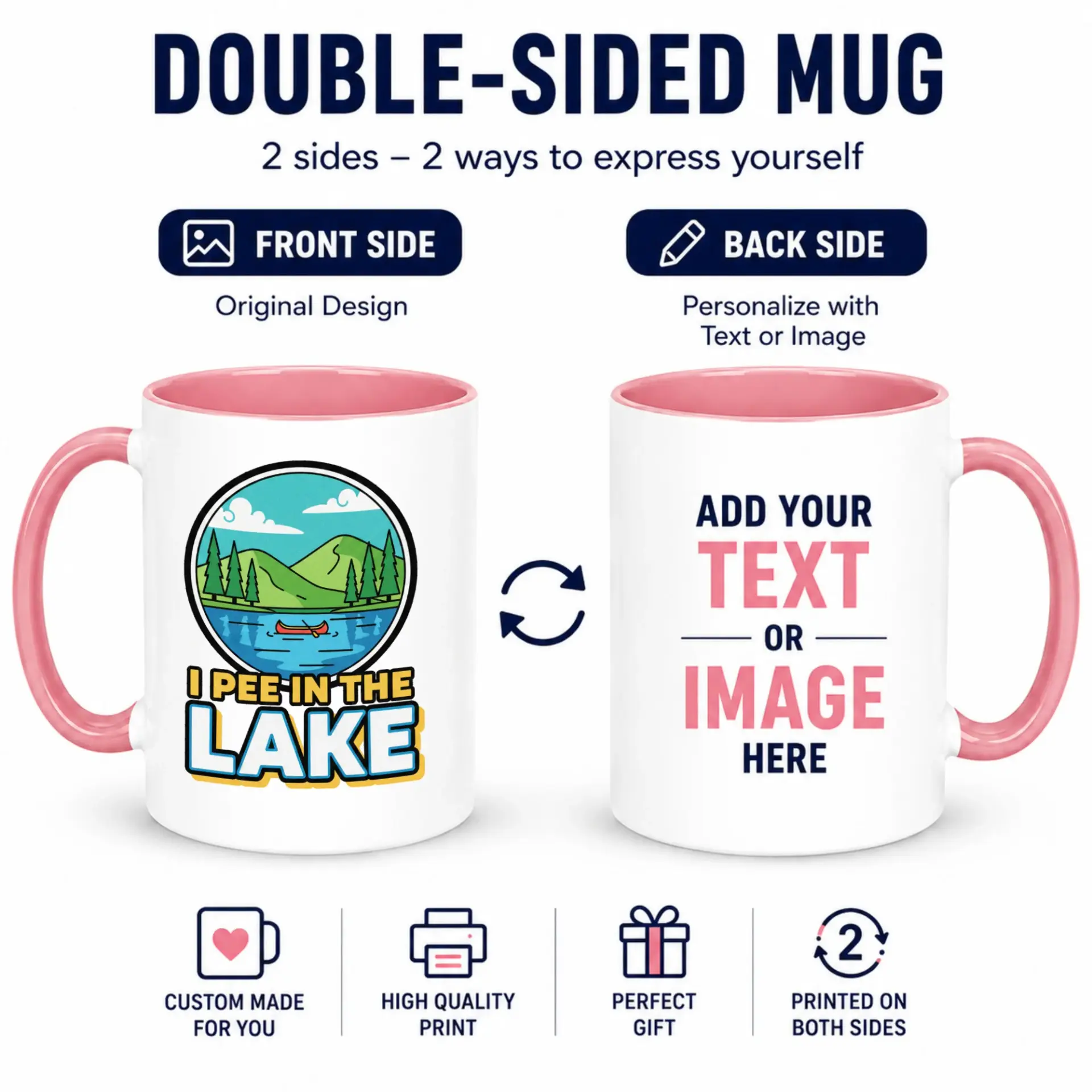 Funny Coffee Mug, Humorous Lake Boating Camping Themed White Ceramic Coffee Cup, Novelty Outdoor Enthusiast Gift for Men and Women, Dishwasher Safe Mug