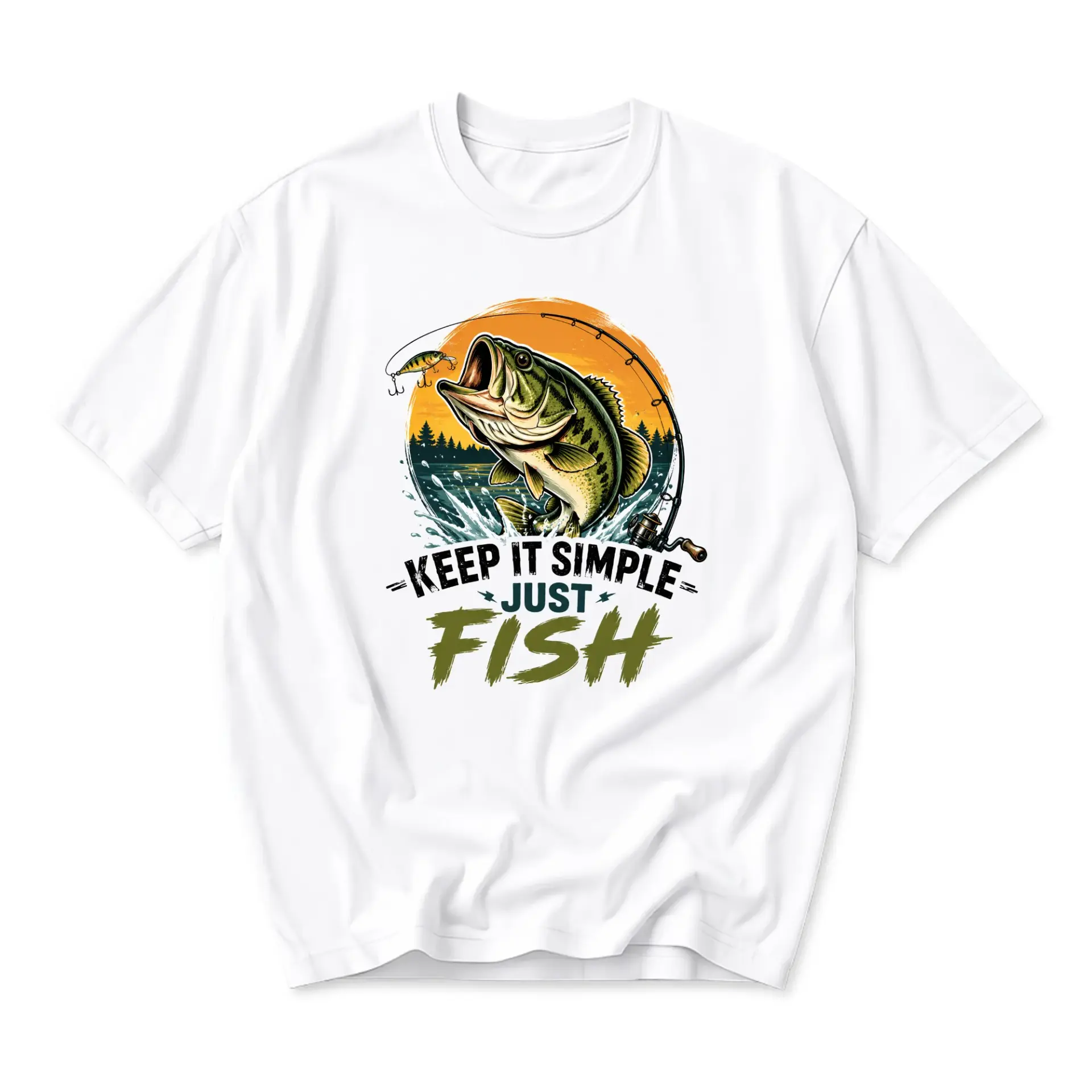 Graphic Tee Keep It Fishing Lover Outdoor Sport Unisex Crew Neck Short