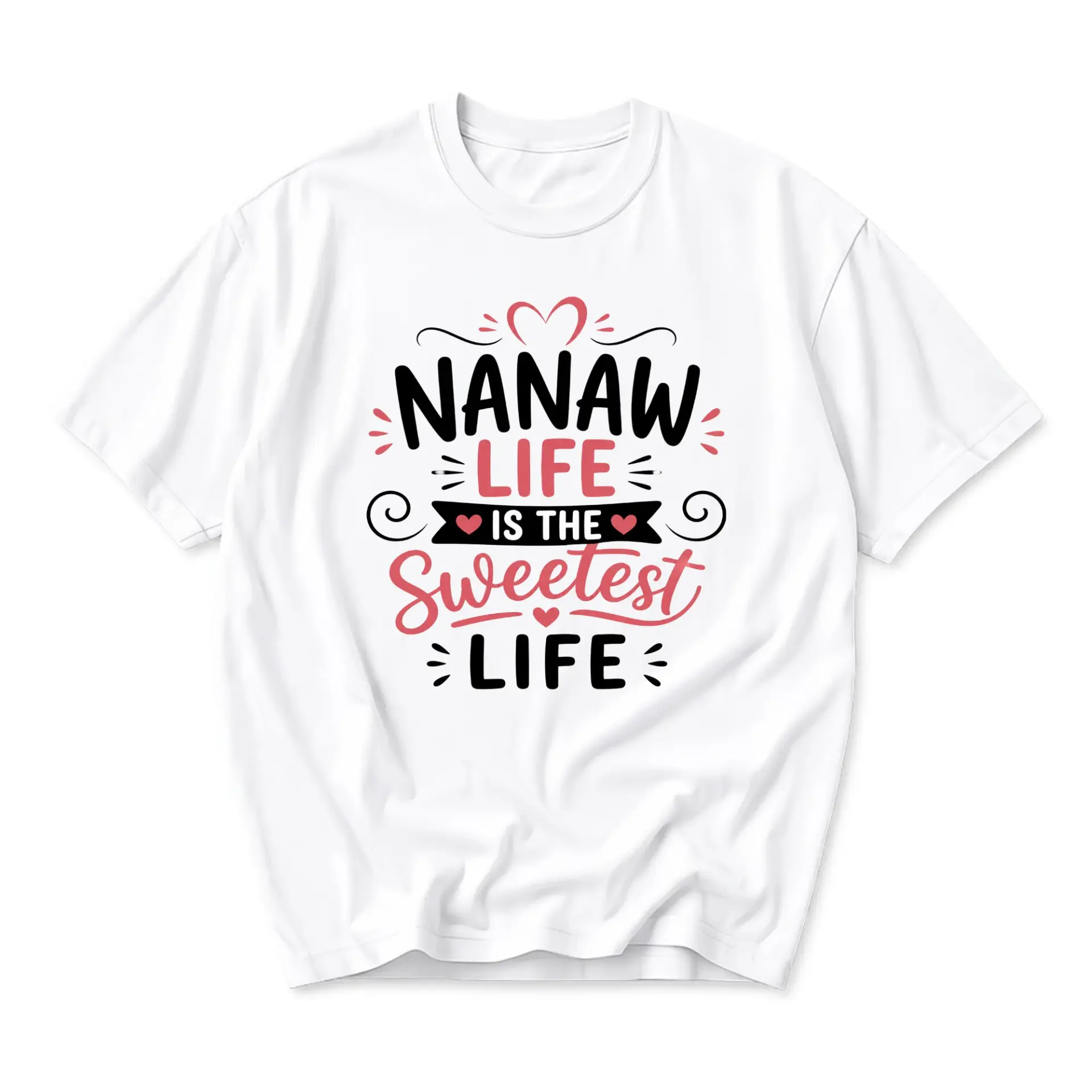 Funny Shirt Nana Life Is the Sweetest Graphic Tee Casual Unisex Crew Neck