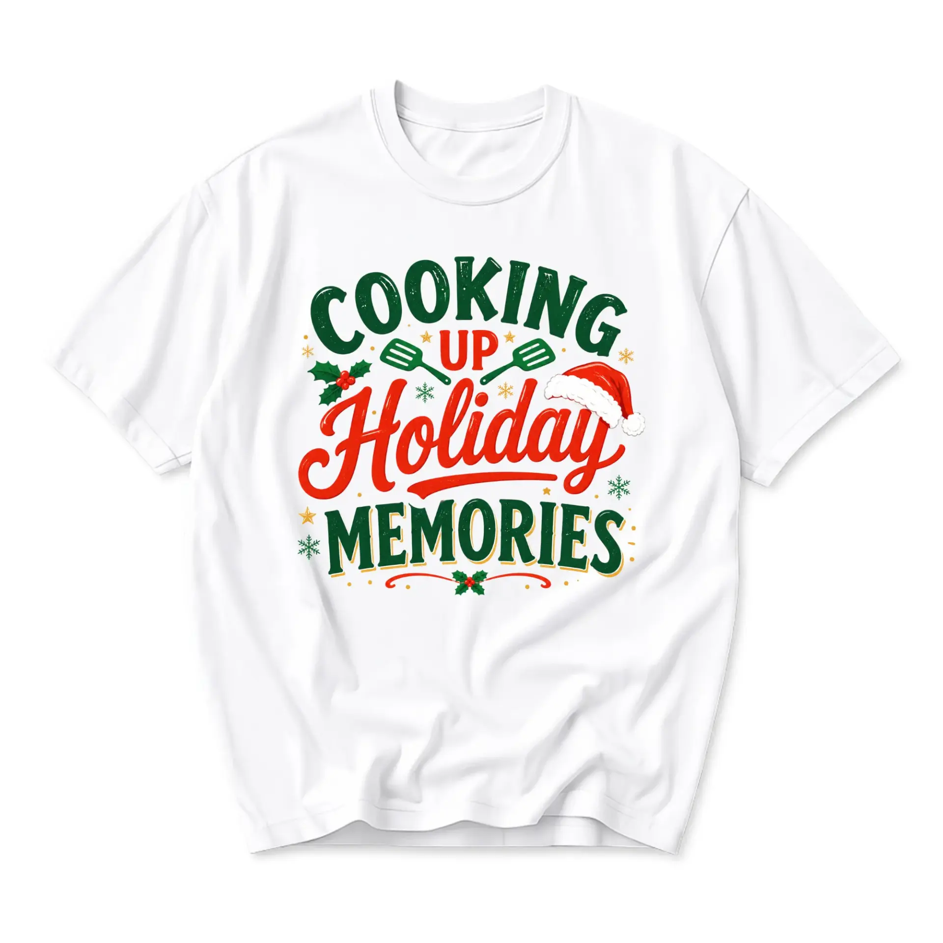 Funny Shirt Cooking up Holiday Memories Unisex Graphic T-Shirt Festive