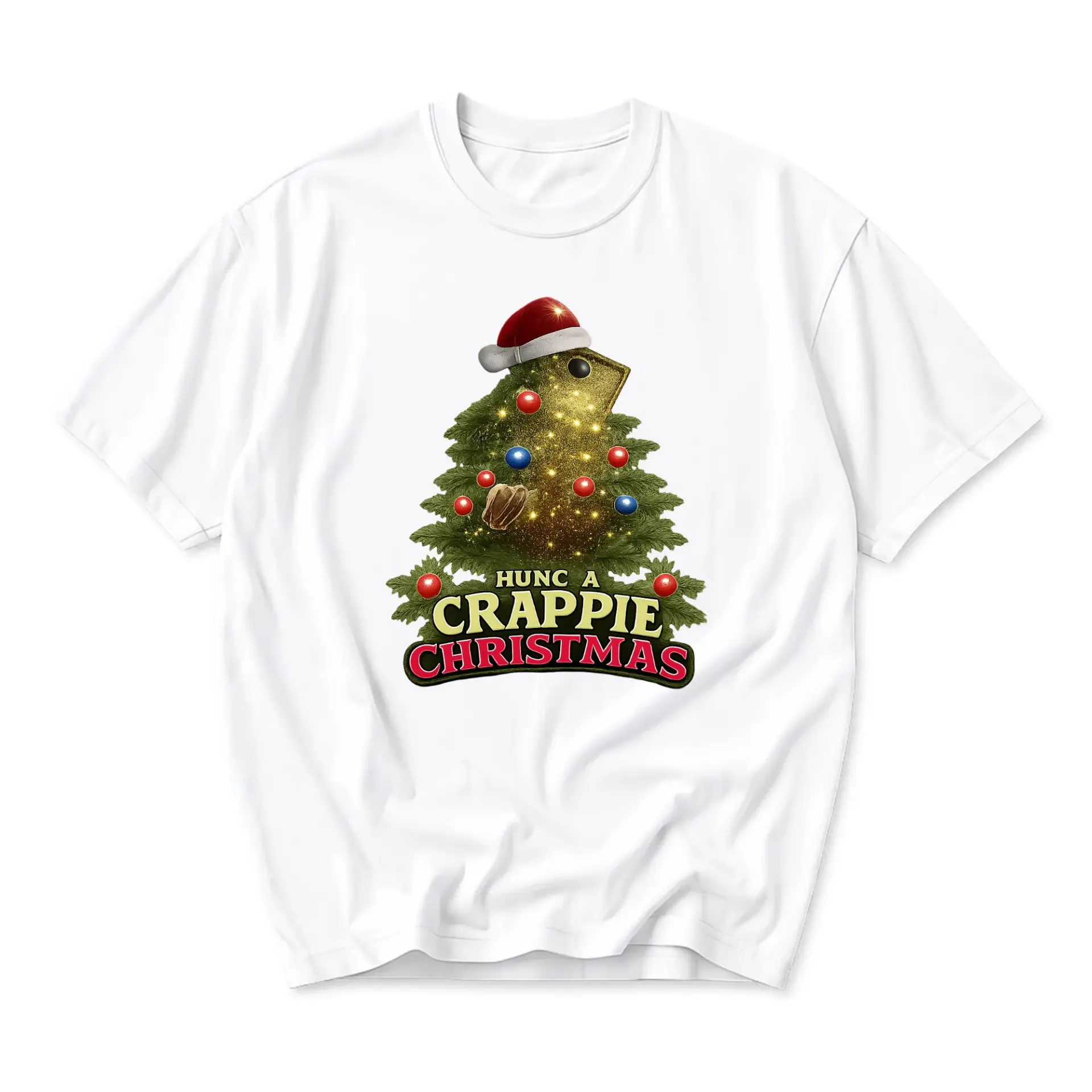 Funny Shirt Hunc a Crappie Christmas Unisex Graphic Printed T-Shirt Fishing