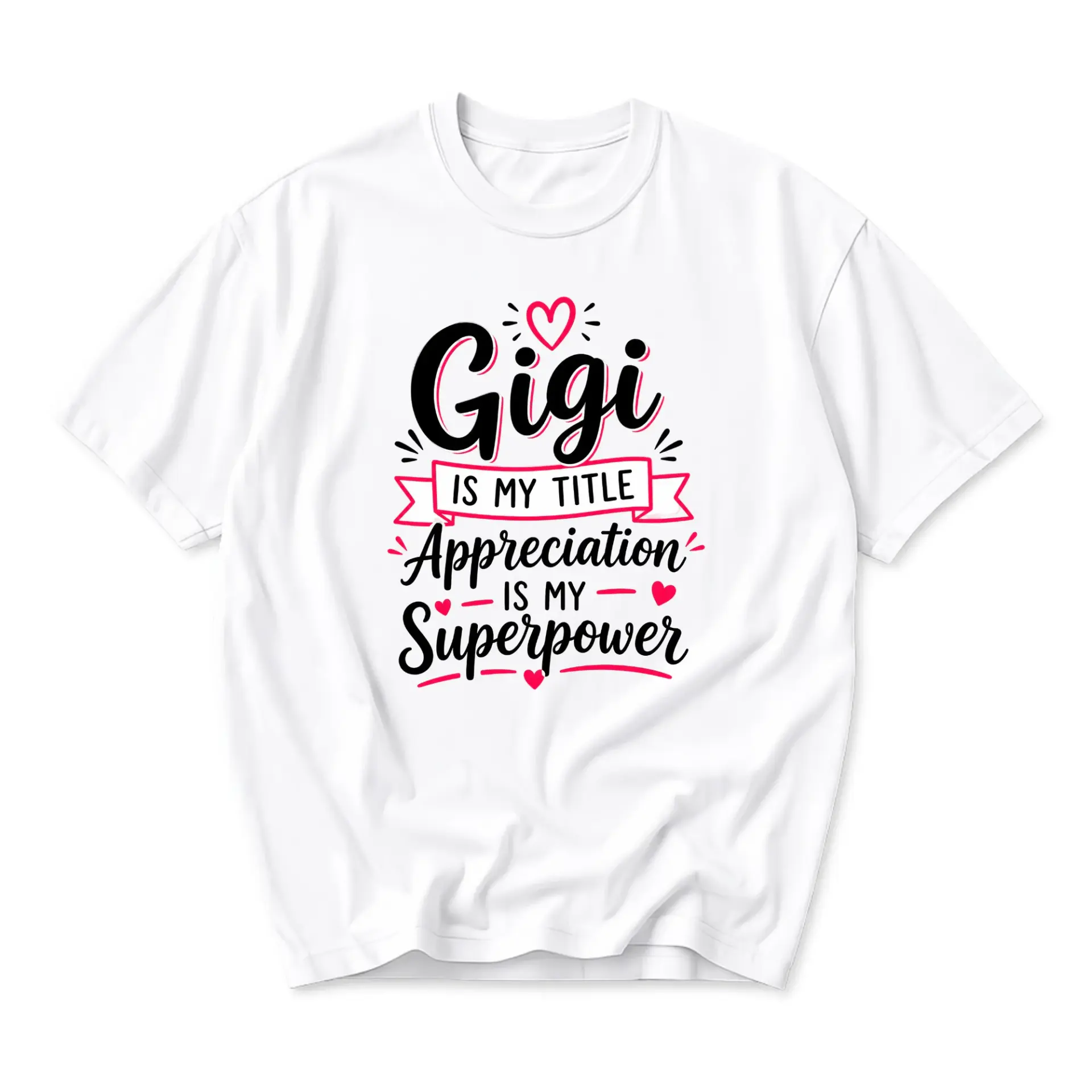 Graphic Tee Gigi Is My Appreciation Is My Superpower Casual Unisex Crew Neck Short Sleeve Cotton Shirt Top