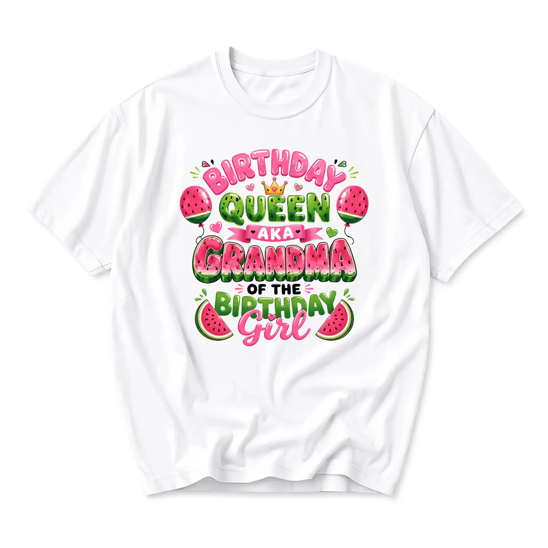 Graphic Tee Birthday Queen Aka Grandma of the Girl Unisex Short Sleeve