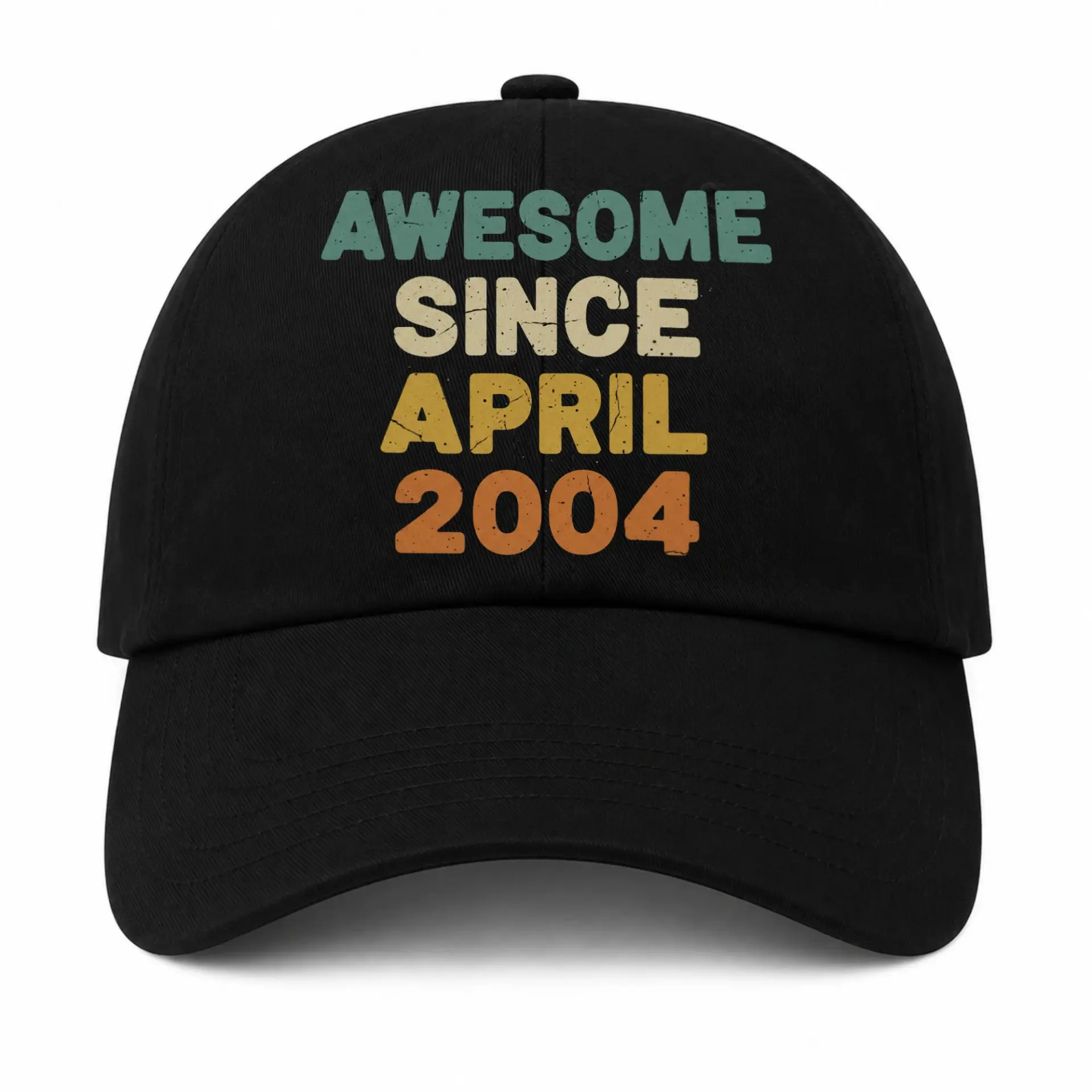 Baseball Cap Awesome Since April 2004 Vintage Style Graphic Embroidered Hat