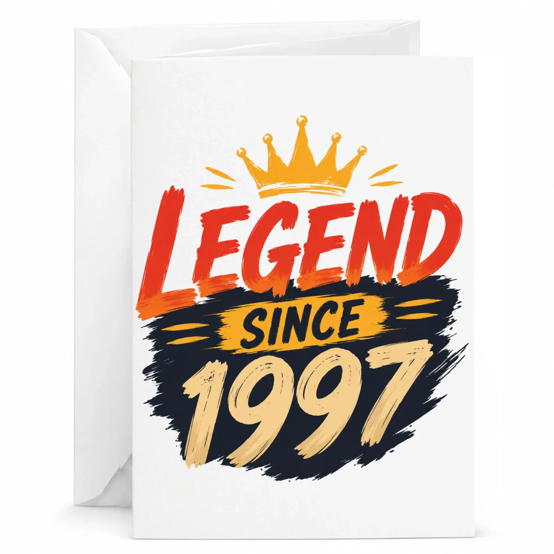 Birthday Card Legend Since 1997 Funny Vintage Style Greeting Card for Special Milestone Anniversary Celebration