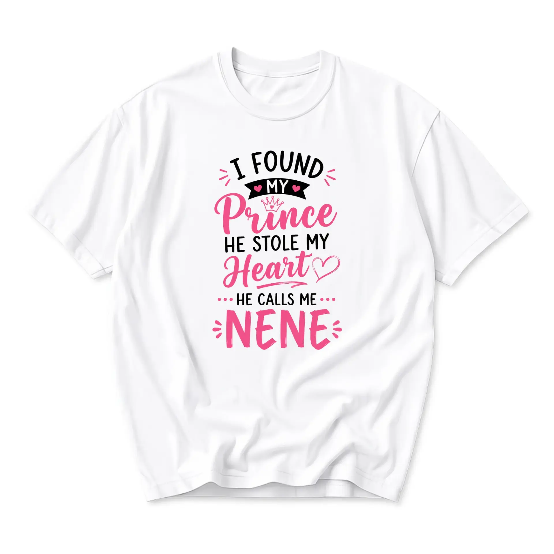 Graphic Tee I Found My He Stole My Heart He Calls Me Nene Unisex Casual