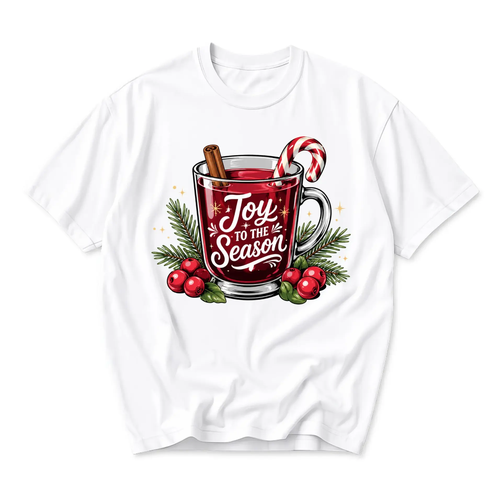 Graphic to the Season Holiday Mug Print Unisex Casual Crew Neck Soft Cotton