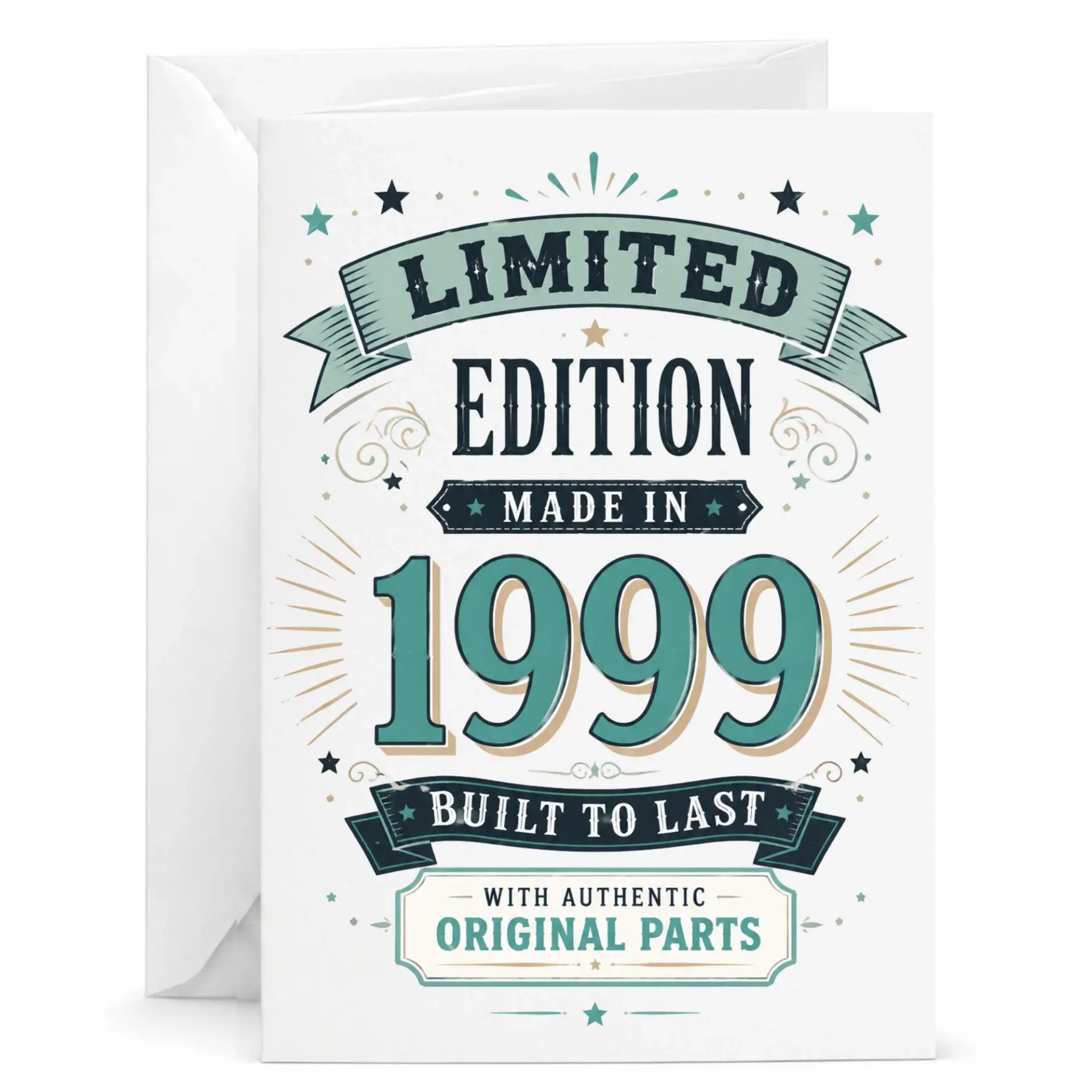 Funny Birthday Card Limited Edition Made in 1999 Greeting Card with Envelope 5x7 Inches for Milestone Celebration