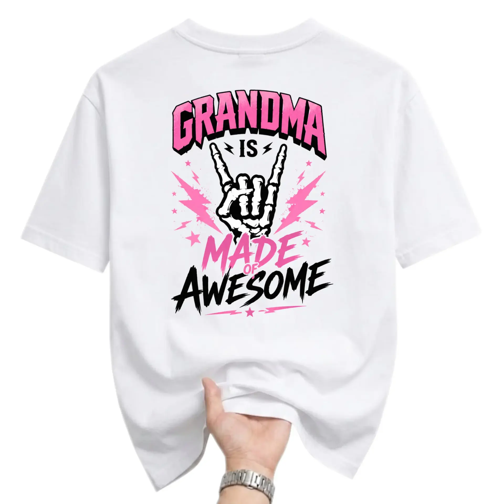 Funny Shirt Grandma Is Made of Awesome Graphic Tee Unisex Crew Neck Short