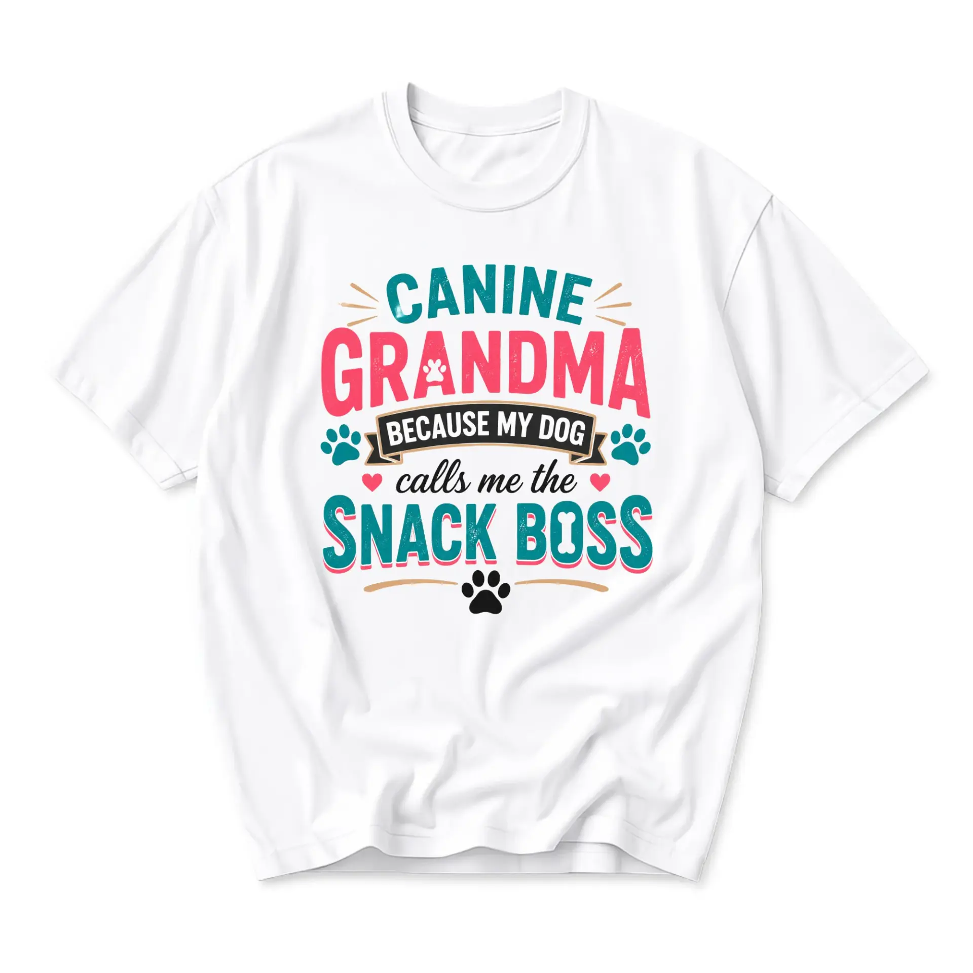 Funny Shirt Canine Grandma Snack Graphic Tee Unisex Casual Apparel for Dog