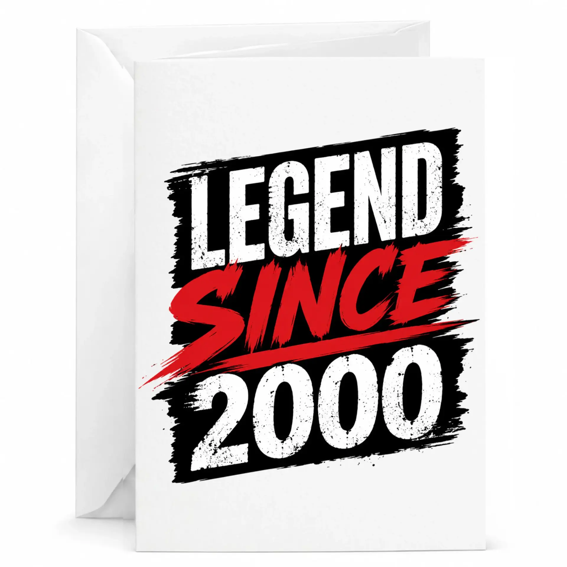 Birthday Card Legend Since 2000 Greeting Card for Milestone Celebration Featuring Distressed Bold Typography