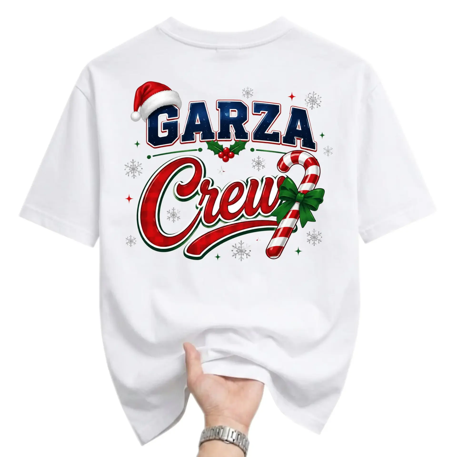 Graphic Tee Garza Crew Christmas Holiday Themed Unisex Shirt Soft Preshrunk