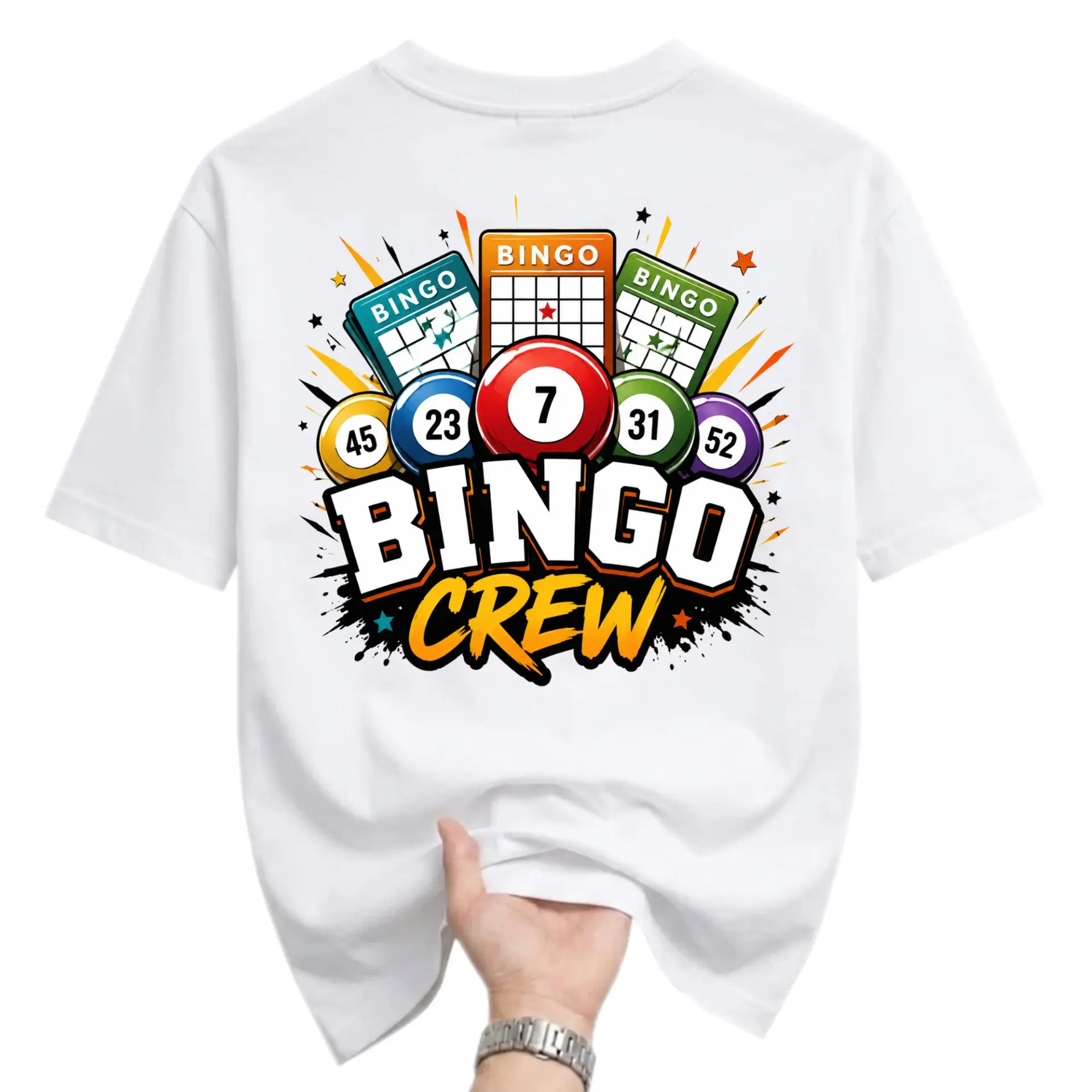 Funny Shirt Bingo Crew Graphic Tee Casual Unisex Everyday Top Featuring