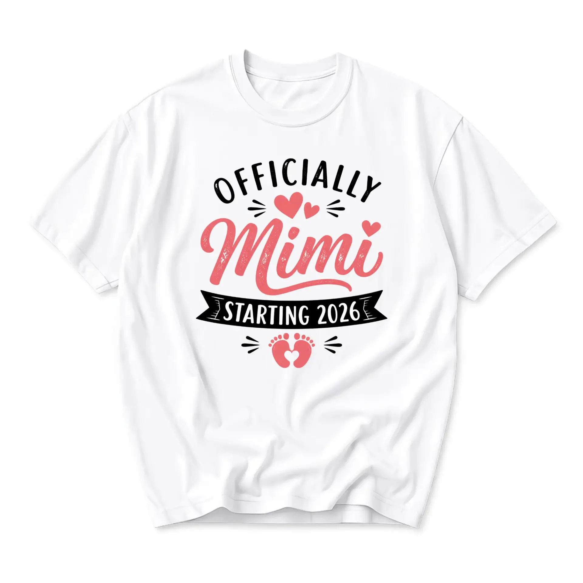 Graphic Tee Officially Mimi Starting 2026 Unisex Crew Neck T-Shirt Soft Cotton Casual Everyday Apparel for Grandmothers