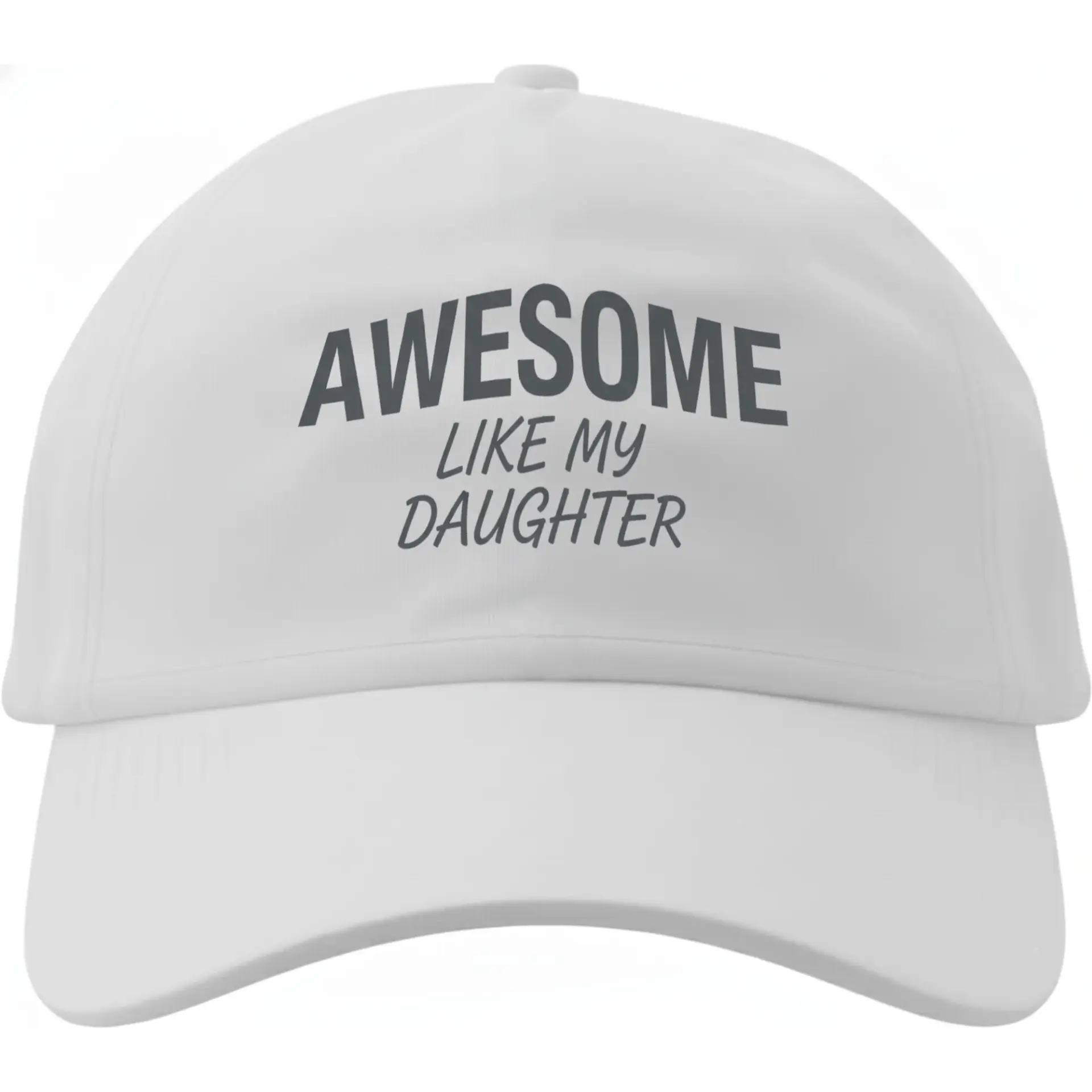 Baseball Cap Awesome Like My Daughter Graphic Print Hat Cotton Blend Adjustable Low Profile Crown Dad Style Accessory