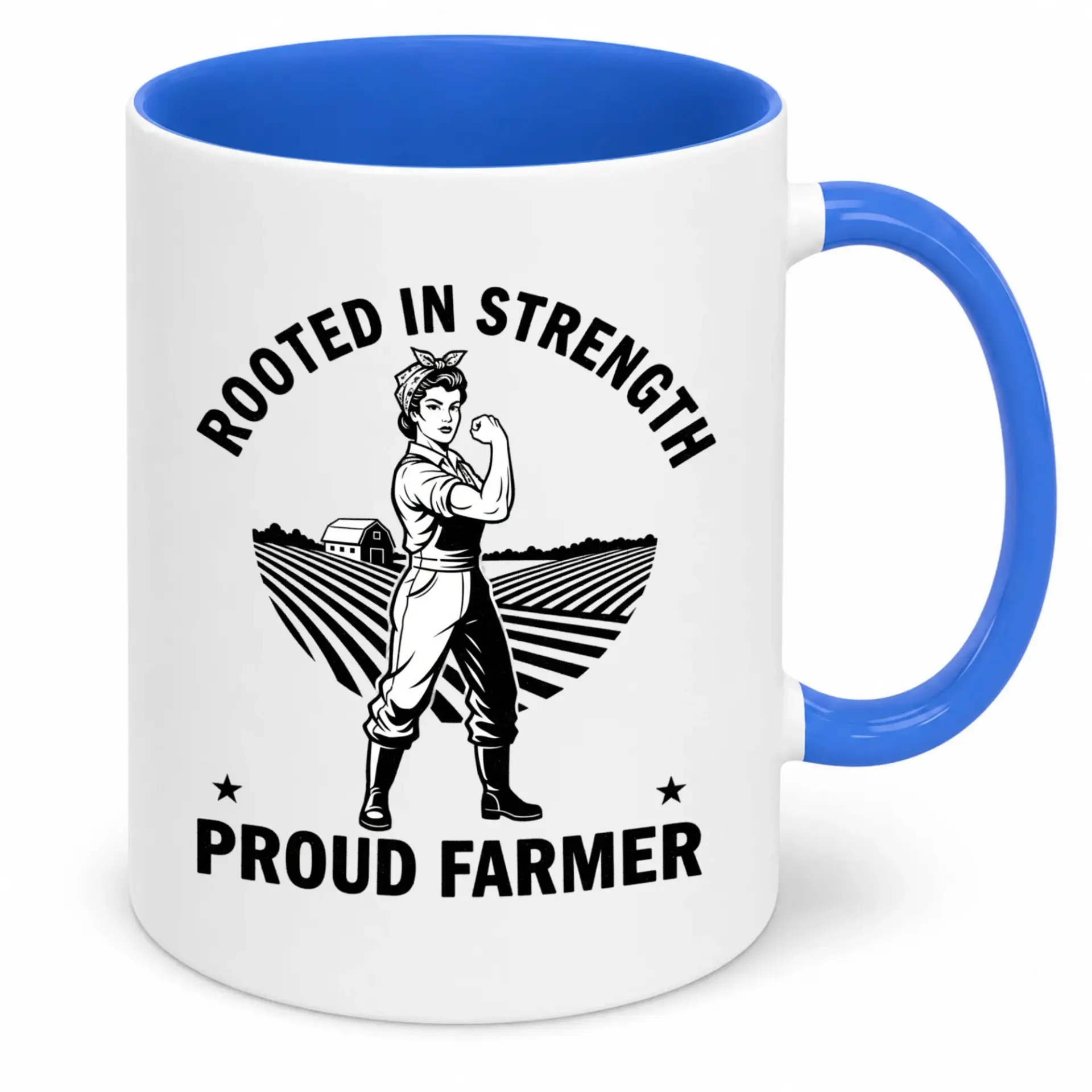 Coffee Mug for Farmers Rooted in Strength Proud Farmer Design Ceramic Drinkware Gift Idea Agriculture Enthusiasts