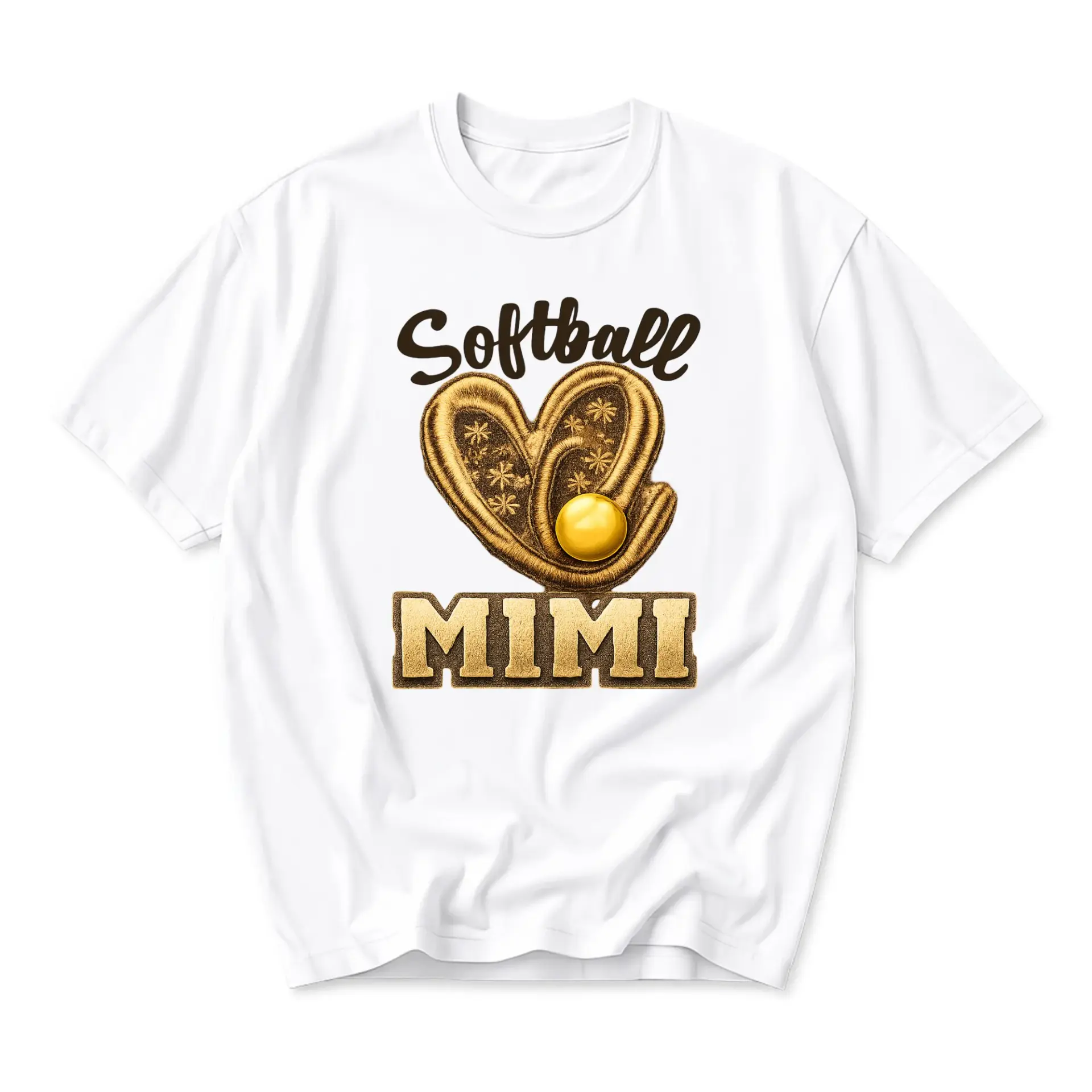 Graphic Tee Softball Mimi Shirt Sports Themed Casual Unisex Crew Neck Top for Fans and Supportive Family Members