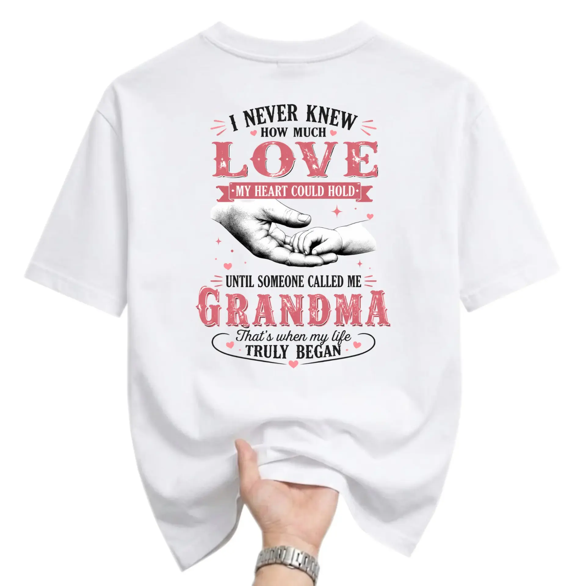 Graphic Tee I Never Knew How Grandma Quote Unisex T-Shirt Comfortable Casual Everyday Cotton Crew Neck Top