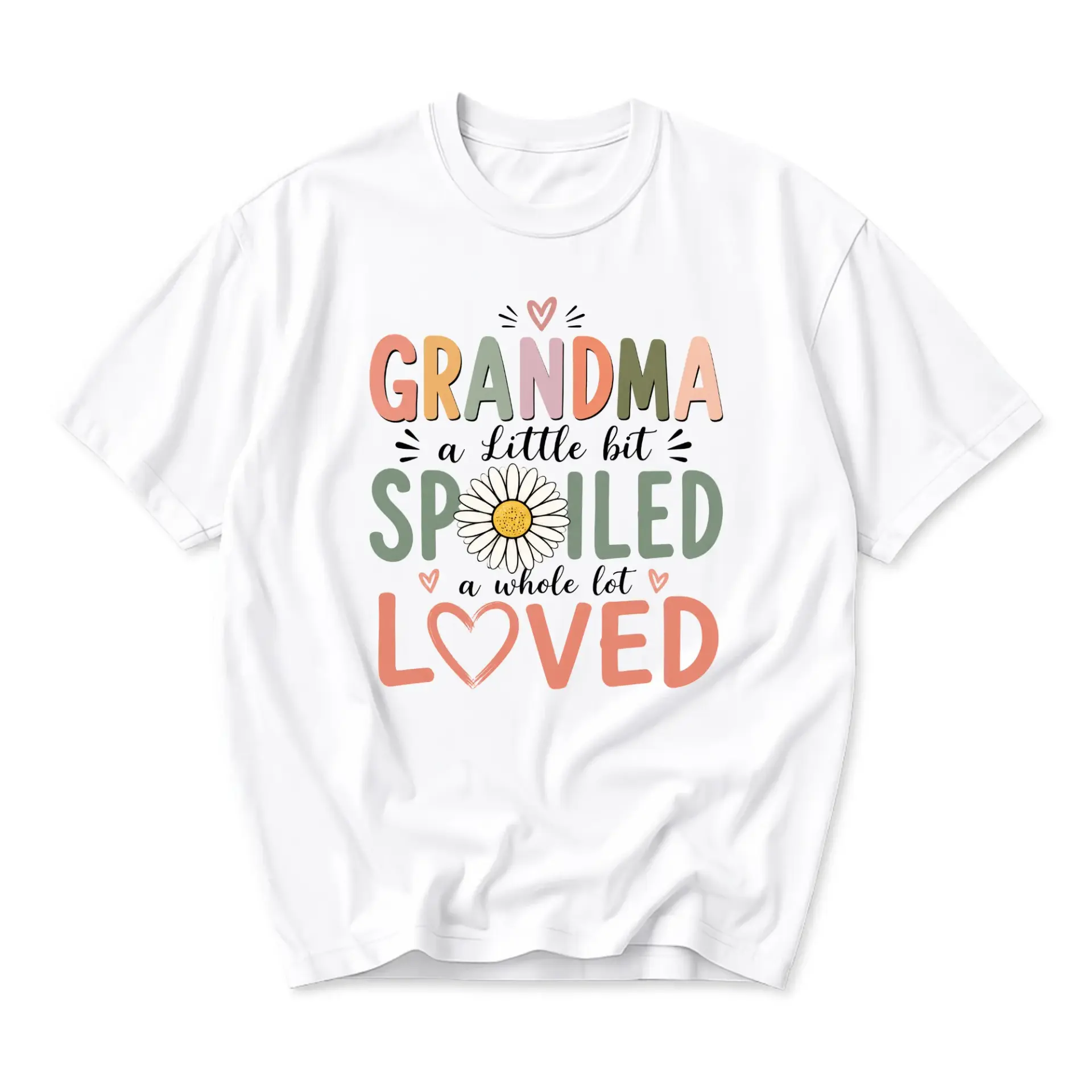 Graphic Tee Grandma a Little Bit Spoiled a Whole Lot Loved Shirt Retro