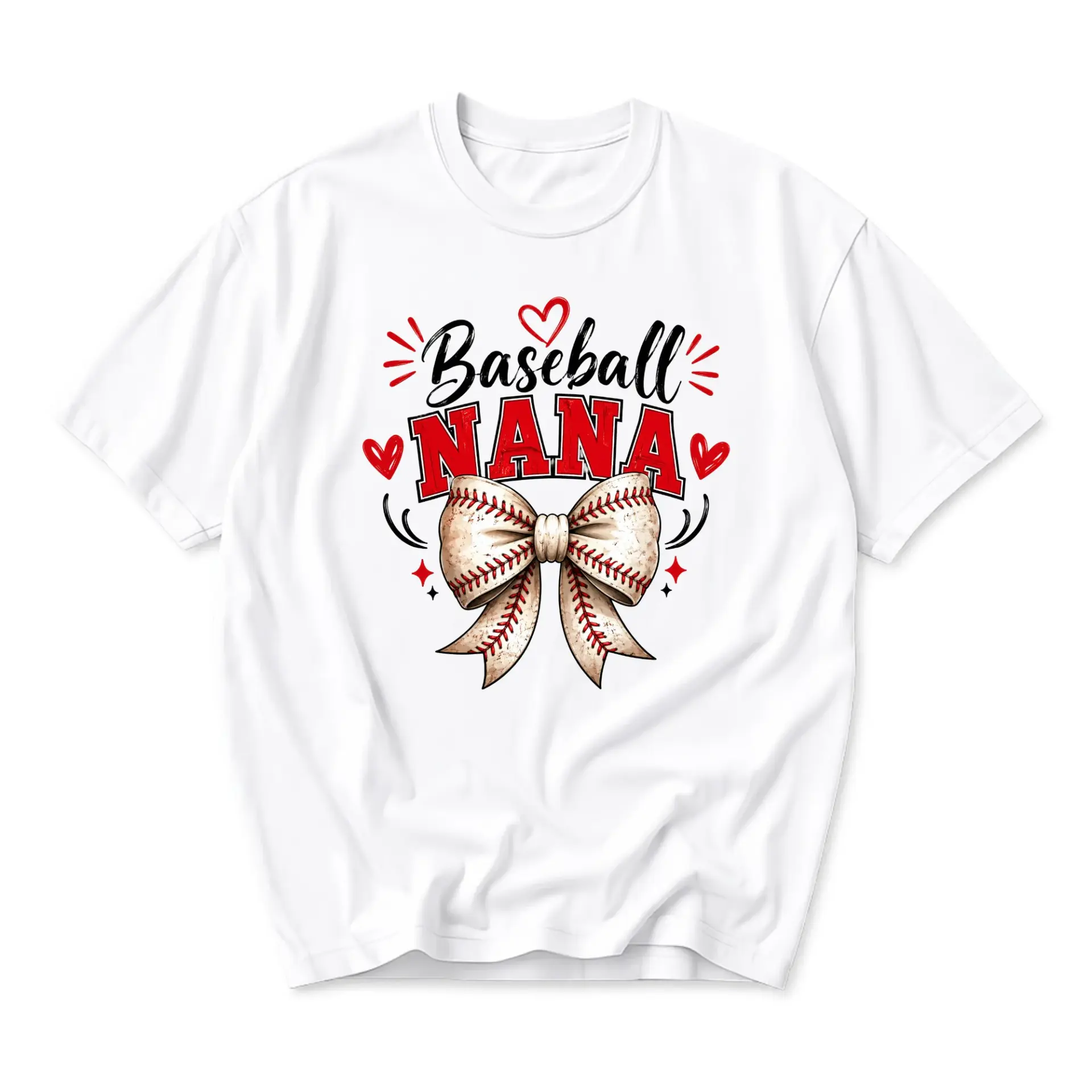 Graphic Tee Baseball Nana Shirt Sport Fan Apparel Unisex Crew Neck Casual Everyday Wear Soft Comfortable Cotton Blend Top