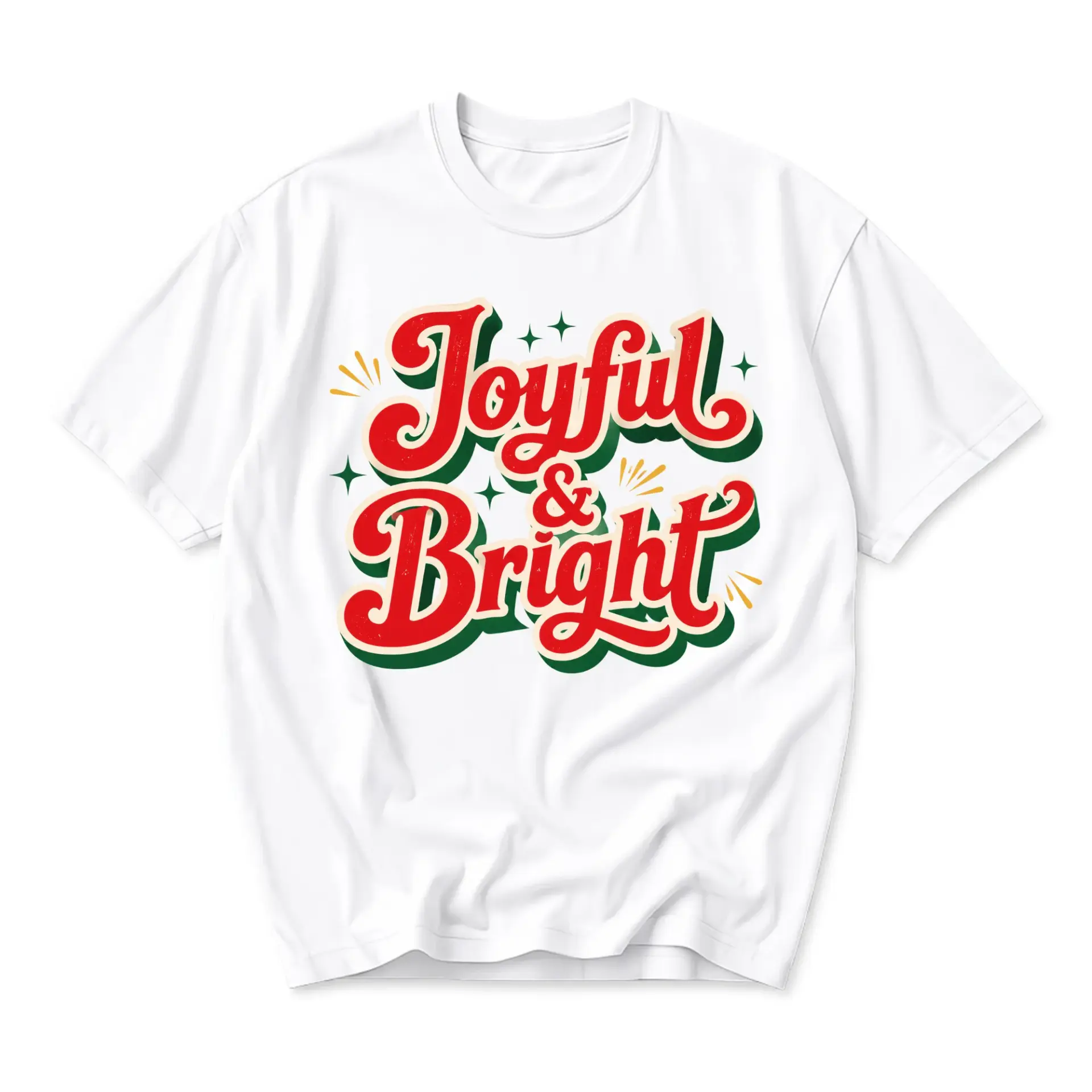 Graphic Tee Joyful and Bright Holiday Unisex T-Shirt Festive Casual Apparel