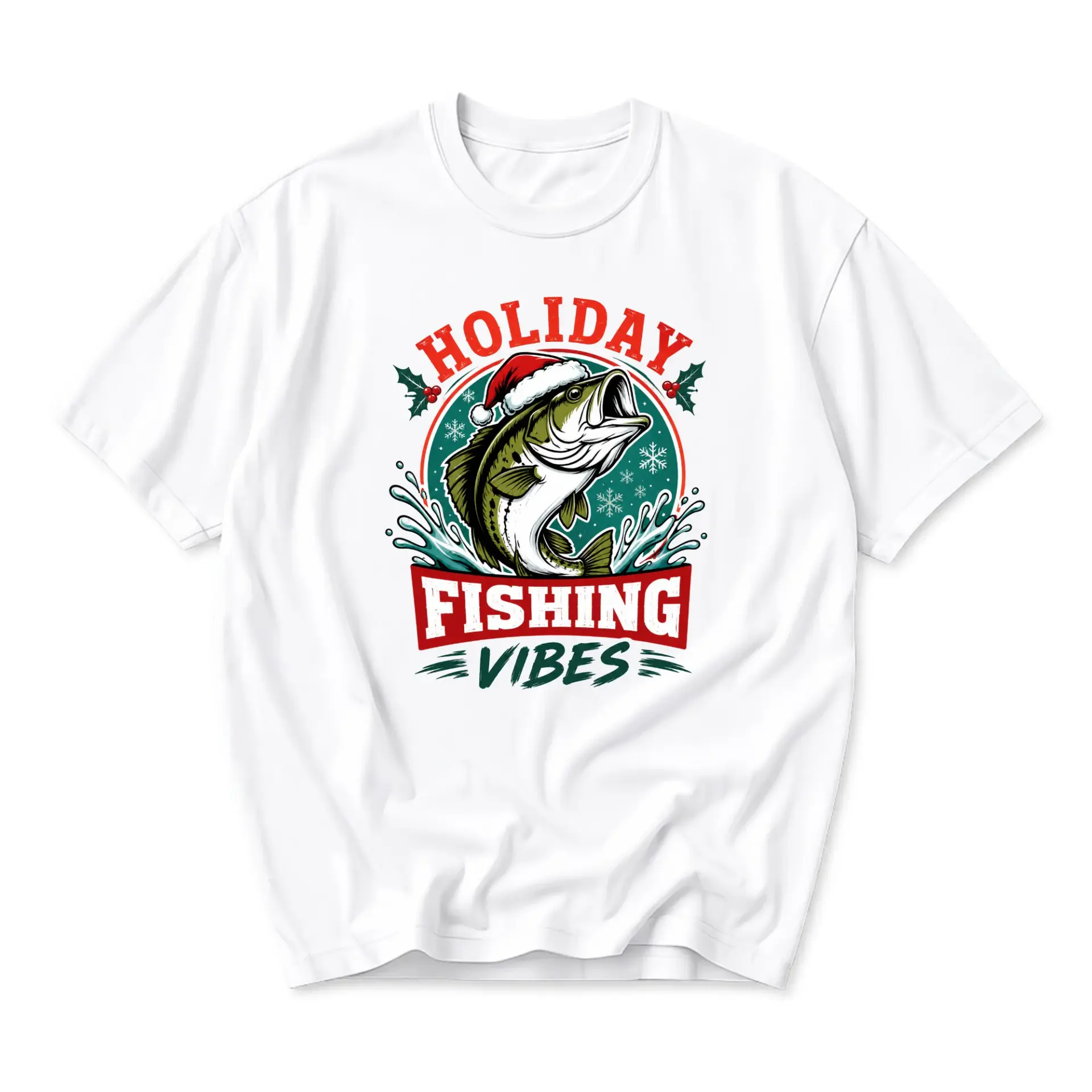 Funny Shirt Holiday Fishing Graphic Tee Unisex Crew Neck Short Sleeve Casual Seasonal Outdoor Sport Apparel