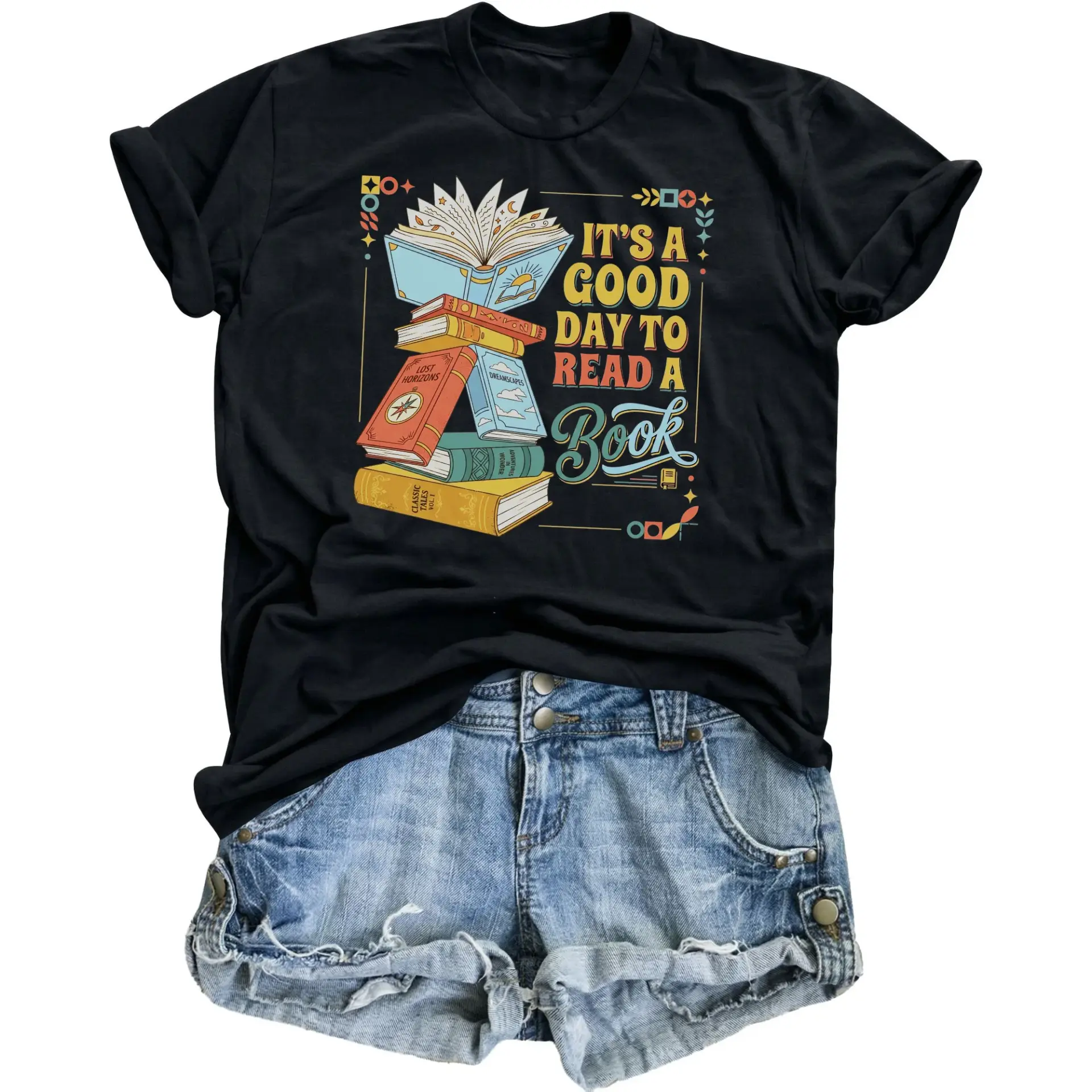 Graphic Tee It Is a to Read a Book Literature Lover Shirt Unisex Casual Cotton Crew Neck Reading Apparel