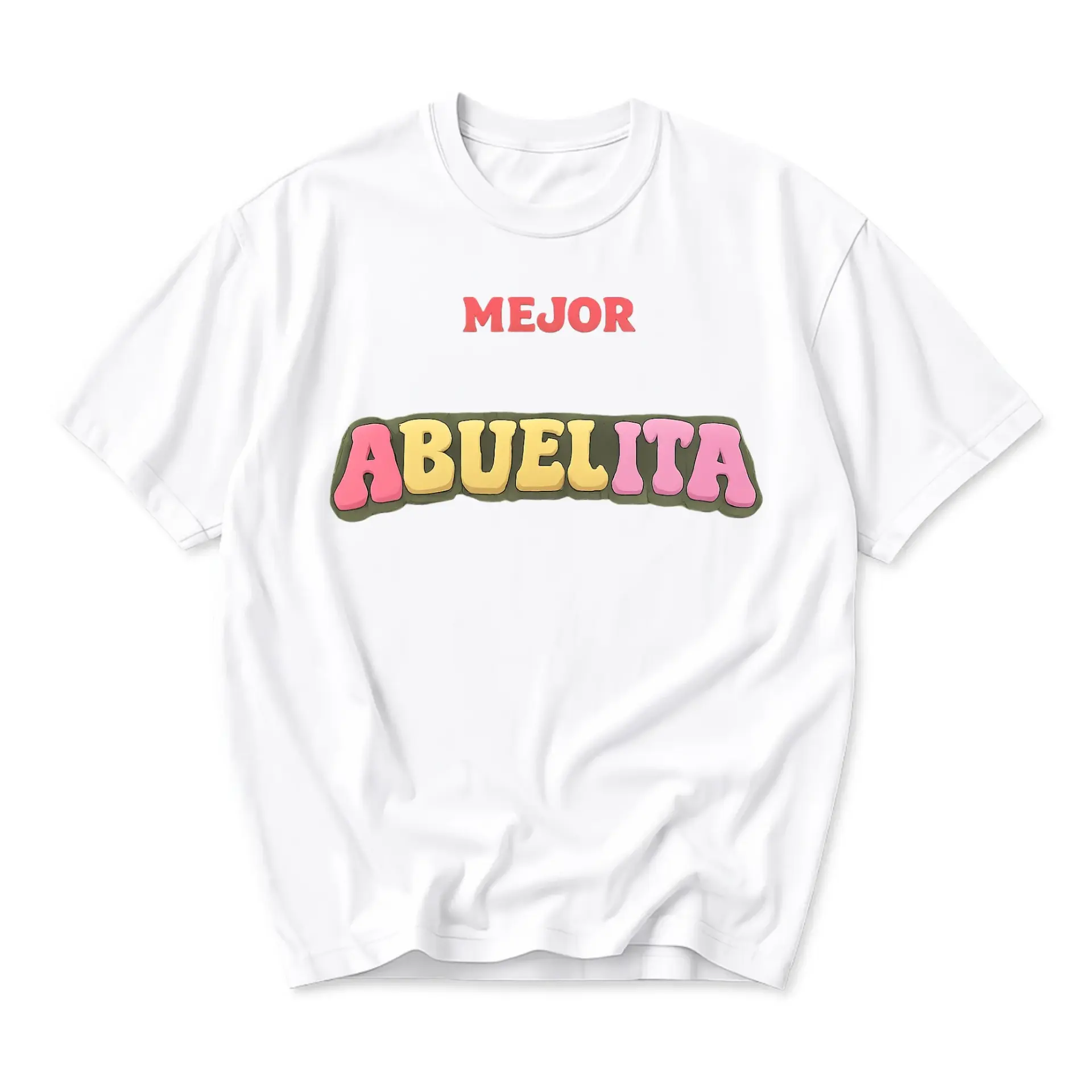 Funny Shirt Mejor Abuelita Graphic Tee Unisex Crew Neck Short Sleeve Casual