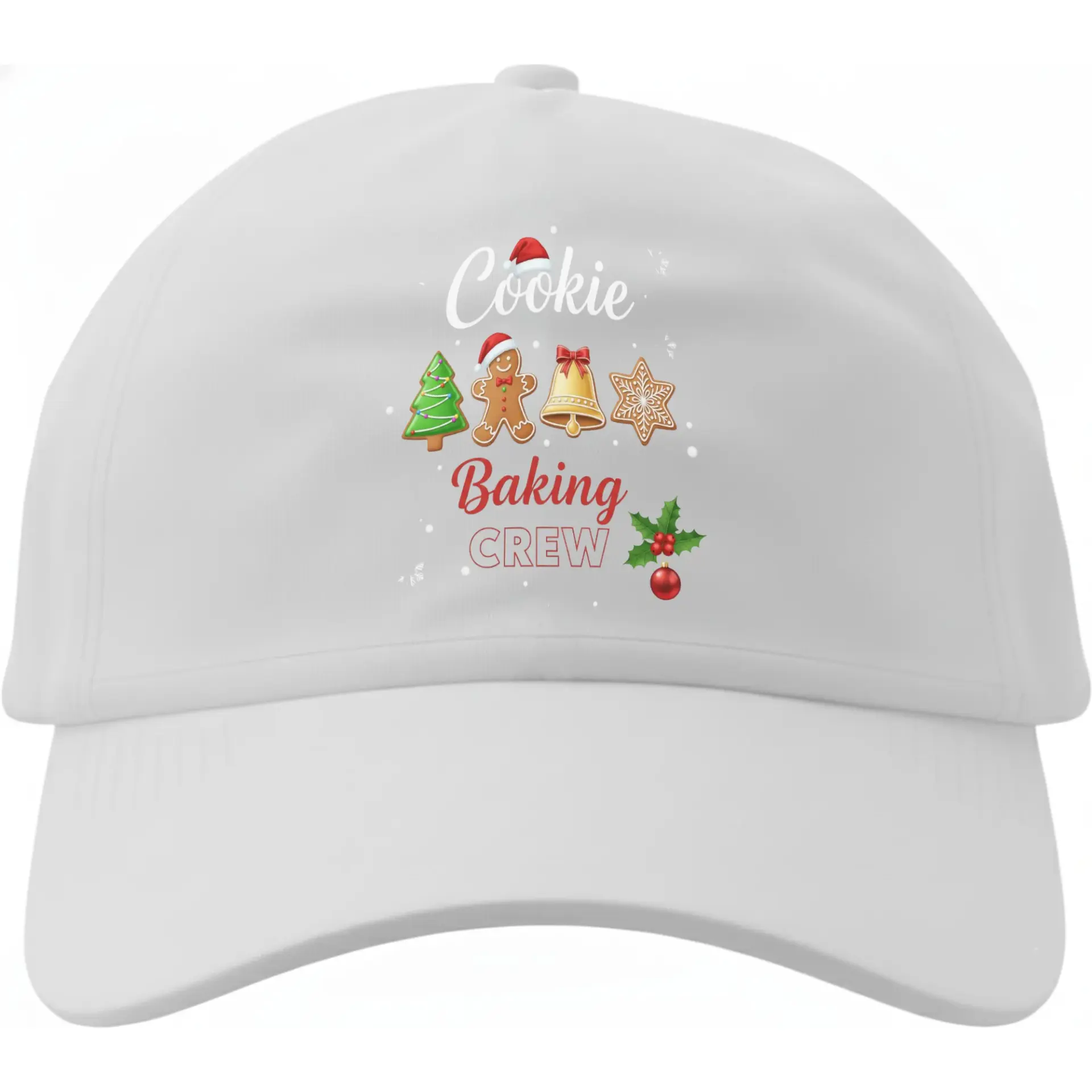 Dad Hat Cookie Baking Crew Christmas Theme Baseball Cap Comfortable Cotton Holiday Accessory for Seasonal Events