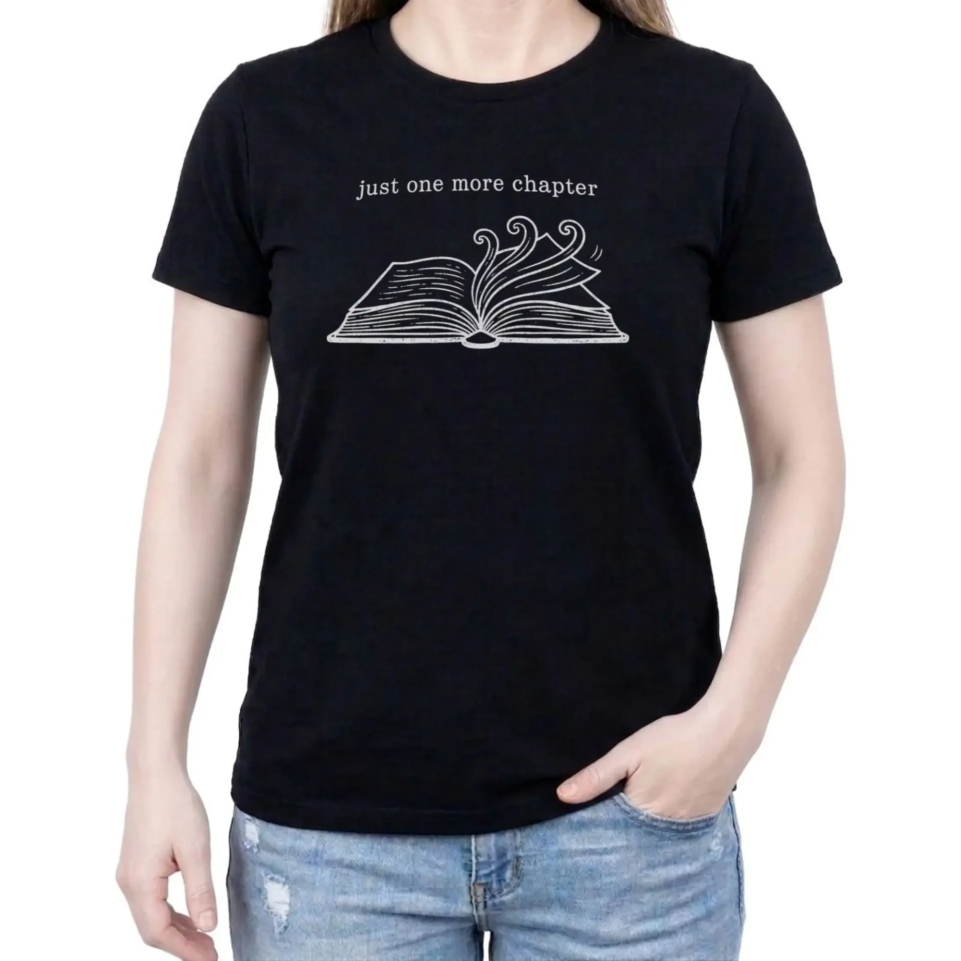 Graphic Tee More Chapter Reading Enthusiast Shirt Unisex Casual Cotton Blend Apparel for Book Lovers