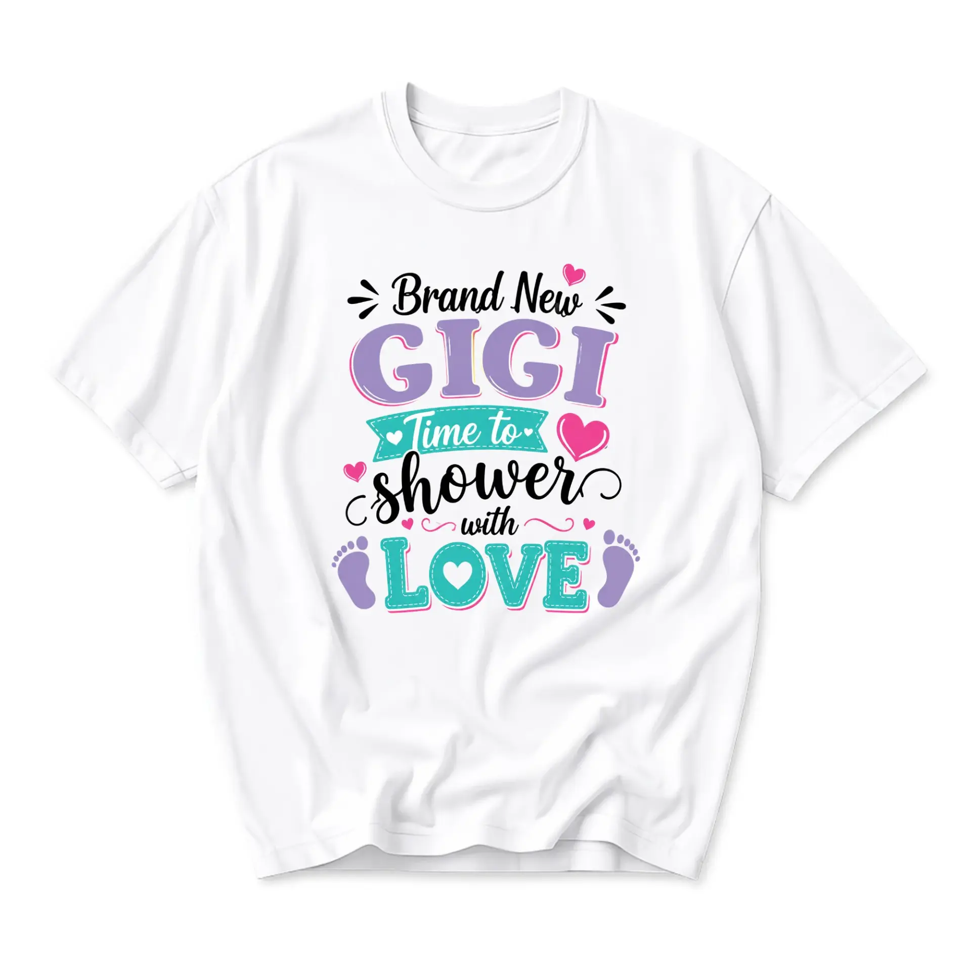 Graphic Tee Brand New Gigi T-Shirt Cute Family Apparel Casual Unisex Crew Neck Top for Grandmothers and Relatives
