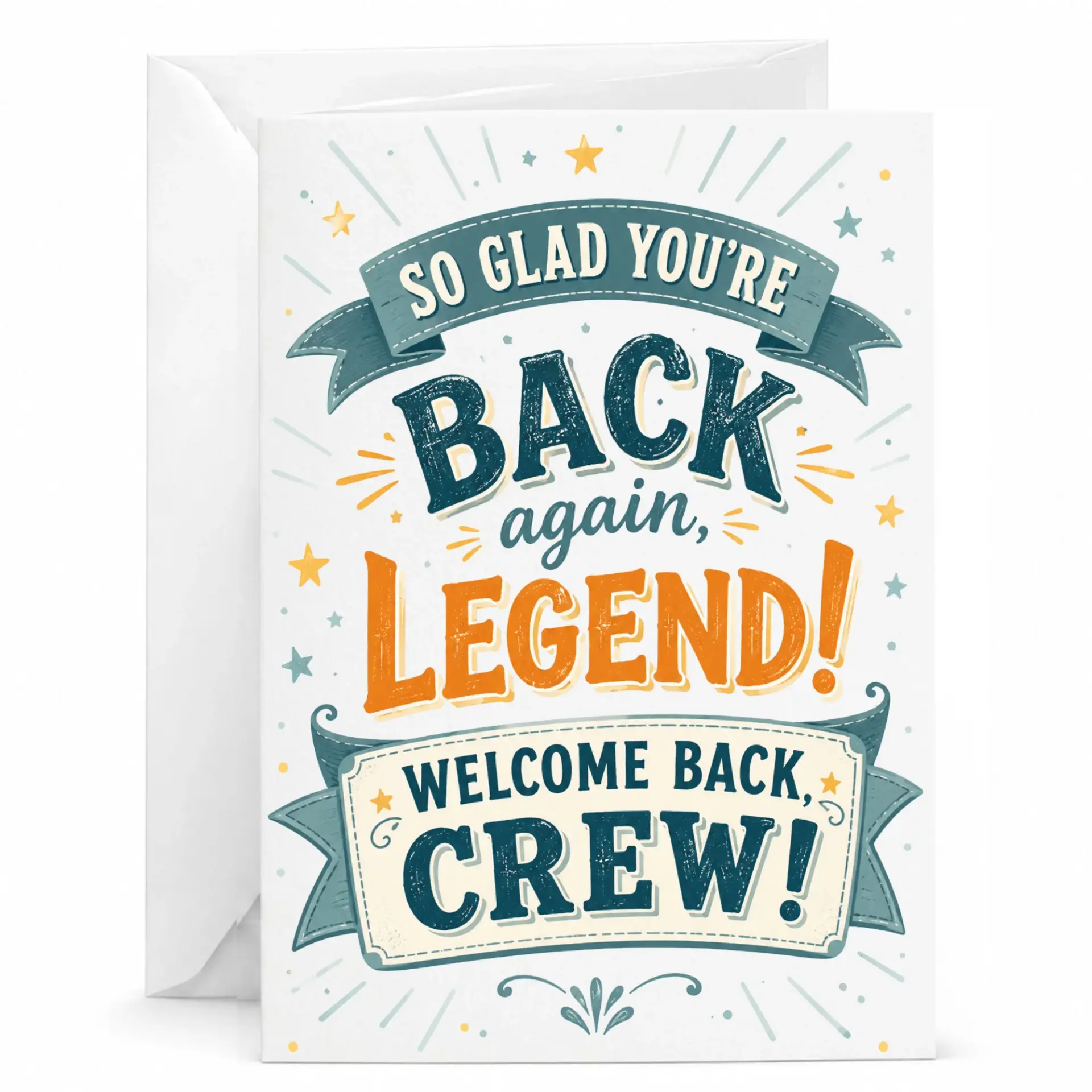 Funny Welcome Back Greeting Card so You Are Again Legend Design for New Job or Return to Work