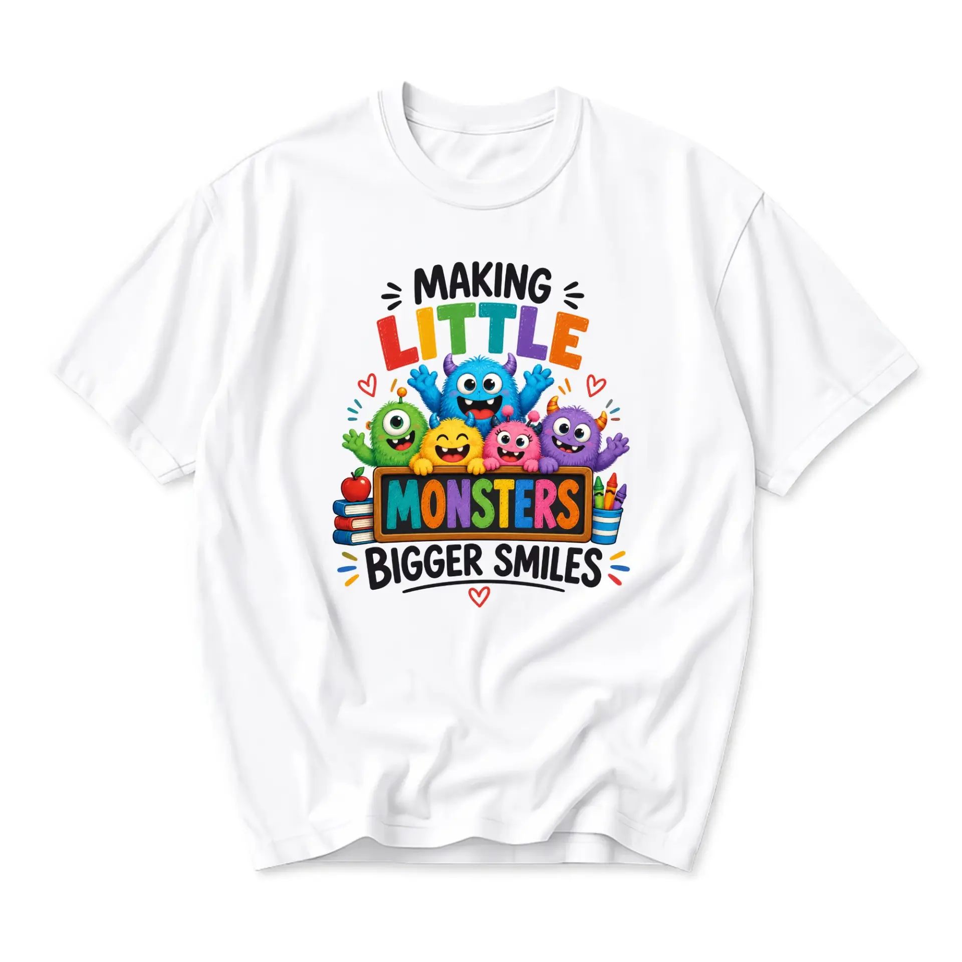 Graphic Tee Making Little Monsters Bigger Smiles Unisex Cotton Crew Neck Casual Short Sleeve Everyday Humor Shirt