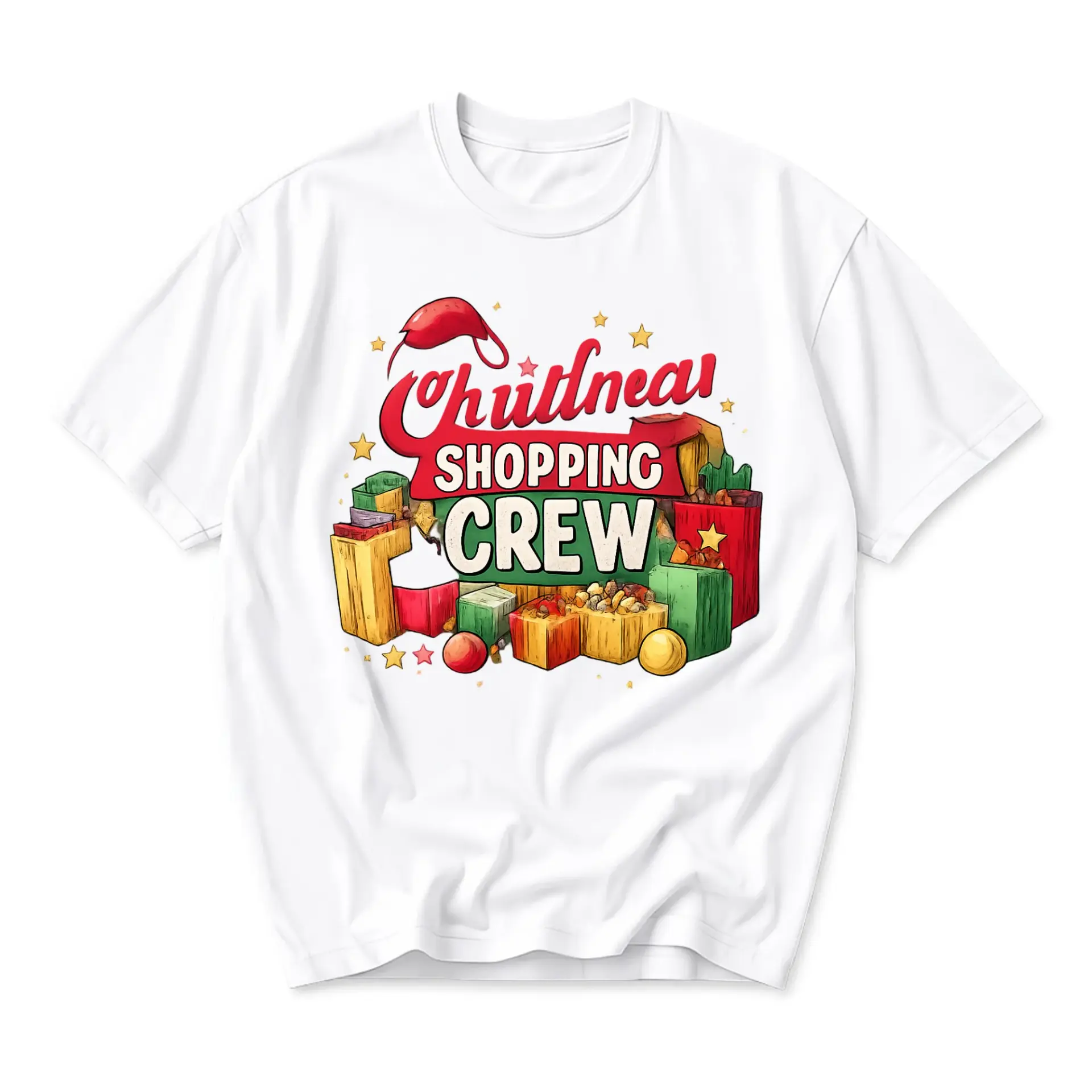 Graphic Tee Unisex Shopping Crew Holiday Season Apparel Gift Comfortable