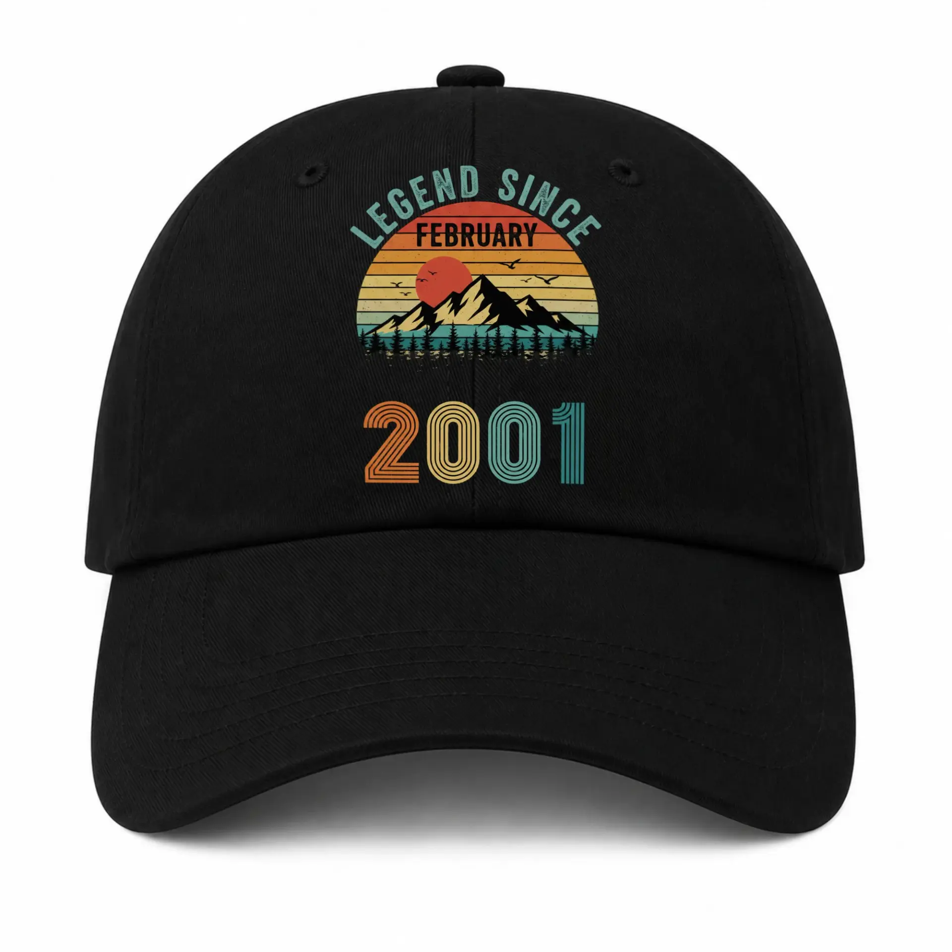 Baseball Cap Legend Since February 2001 Retro Vintage Graphic Hat