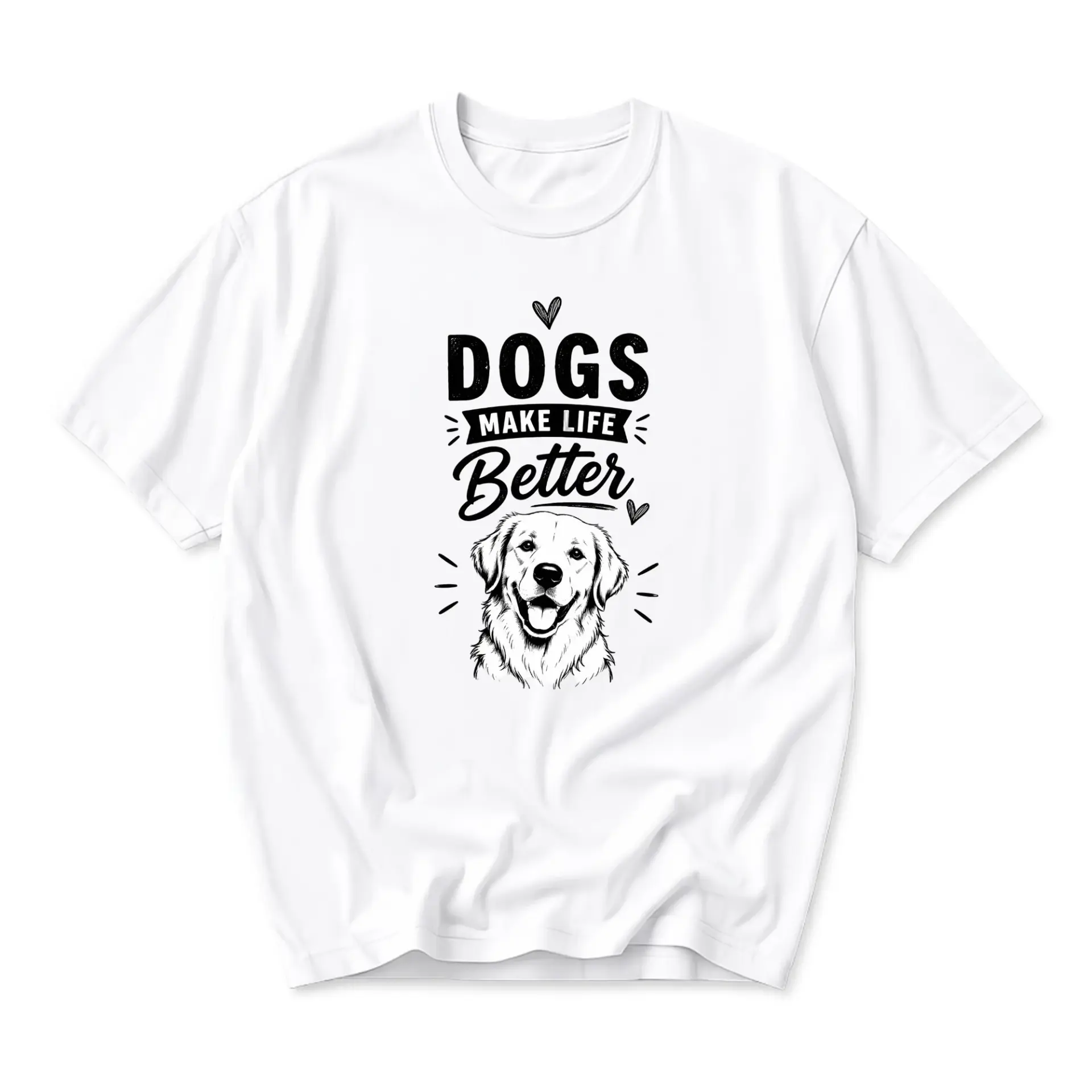 Graphic Tee Make Life Better Print Short Sleeve Crew Neck Unisex Casual Top