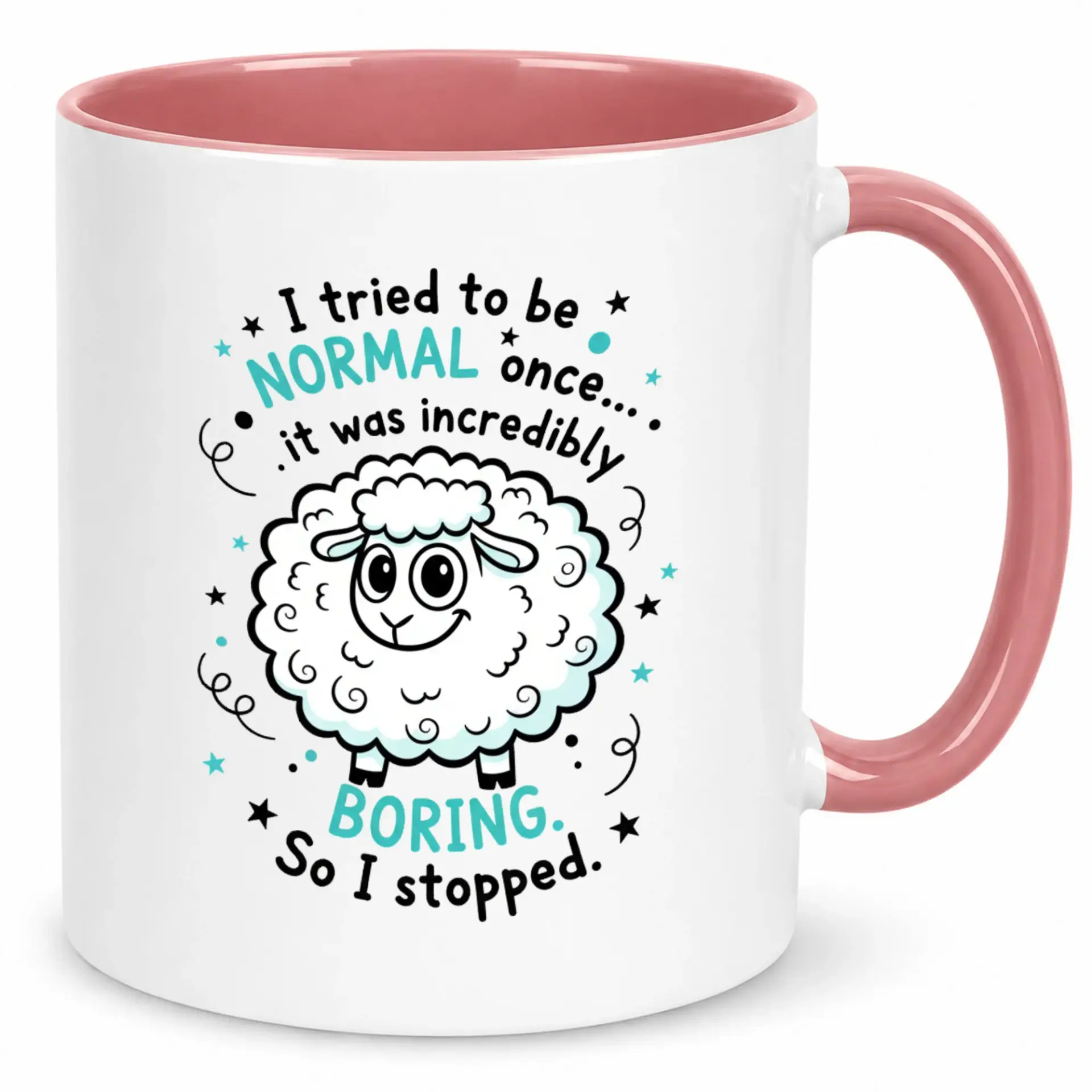 Funny Ceramic Coffee Mug for Nonconformists Humorous Cup with Sheep Design and Witty Quote Unique Gift Friends Coworkers 11oz or 15oz Drinkware