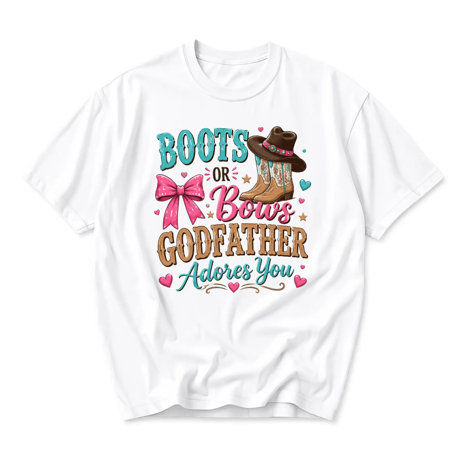 Graphic Tee Boots or Bows Godfather Adores You Unisex Crew Neck T-Shirt Western Style Casual Comfortable Top