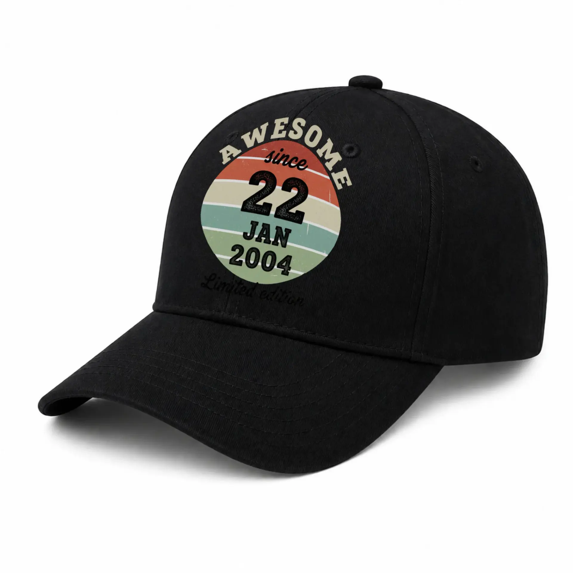 Baseball Cap Awesome Since January 2004 Vintage Retro Sunset Hat