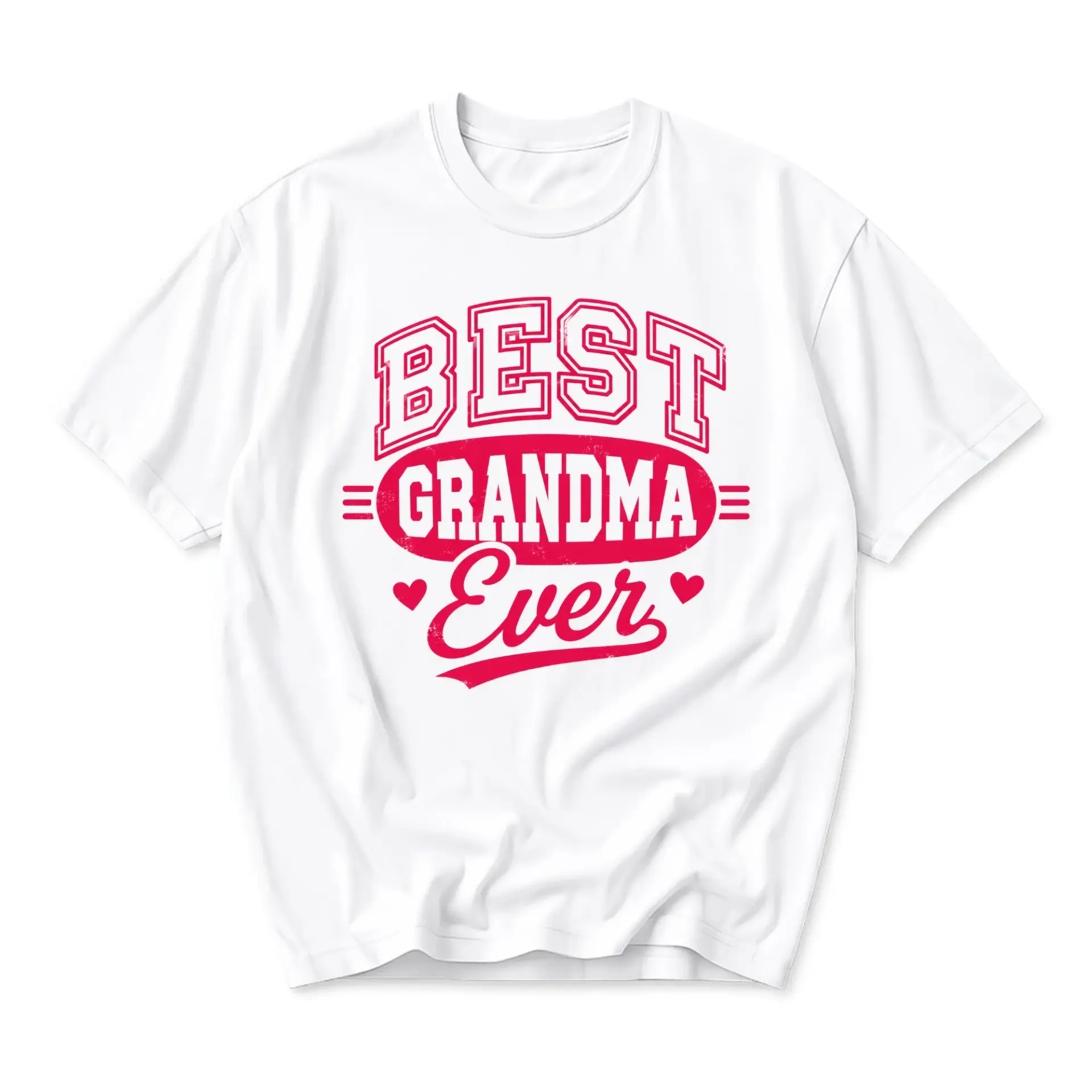 Graphic Tee Best Grandma Ever Print Unisex Casual Short Sleeve Crew Neck