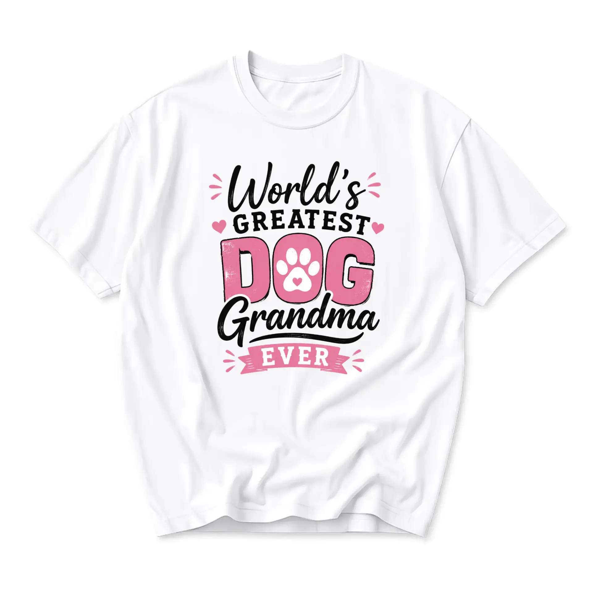 T-shirt World's Greatest Dog Grandma Ever Graphic Tee Unisex Crew Neck
