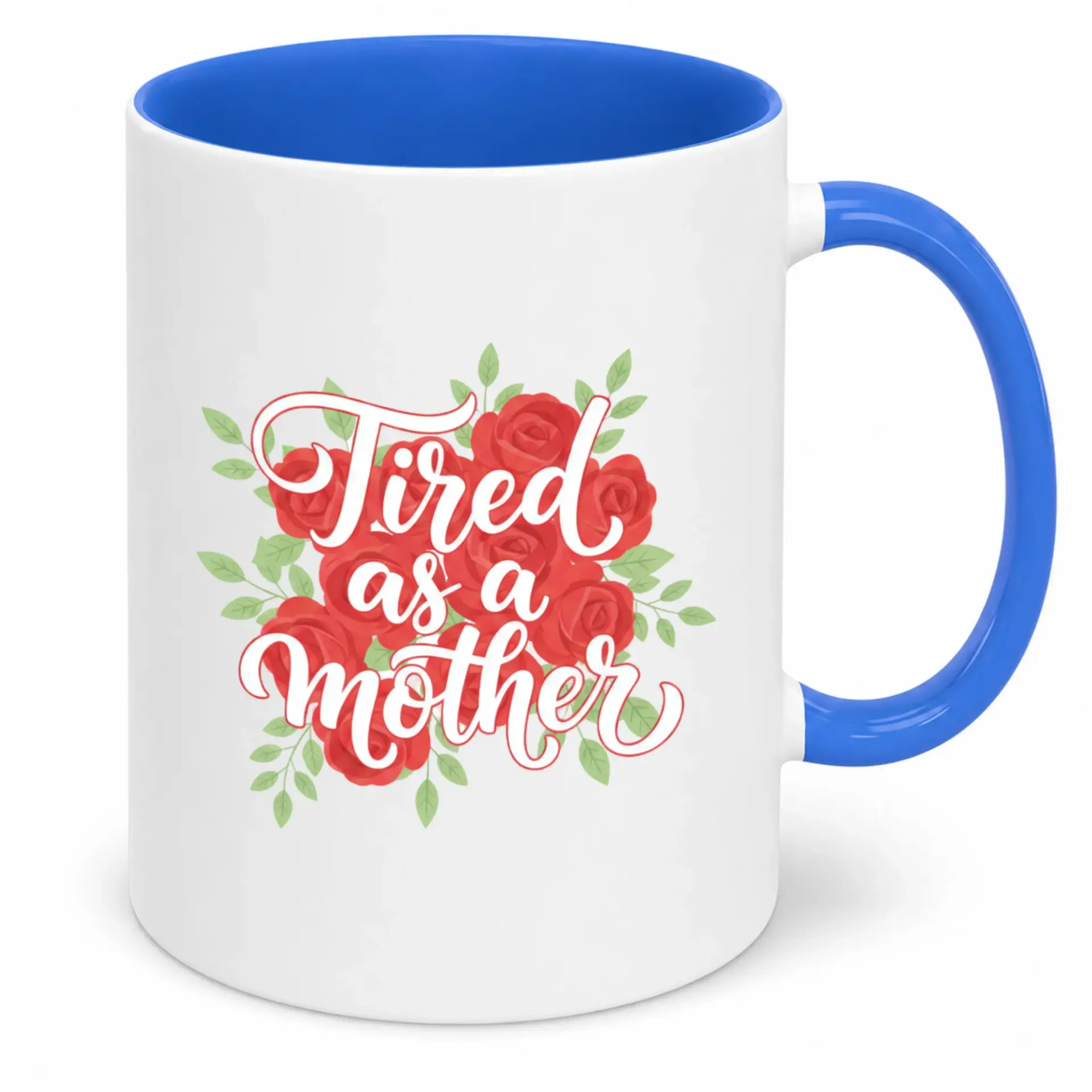 Funny Coffee Mug for Two- Ceramic with Floral Design Humorous Quote Daily Use 11 Oz or 15 Oz Beverage Cup