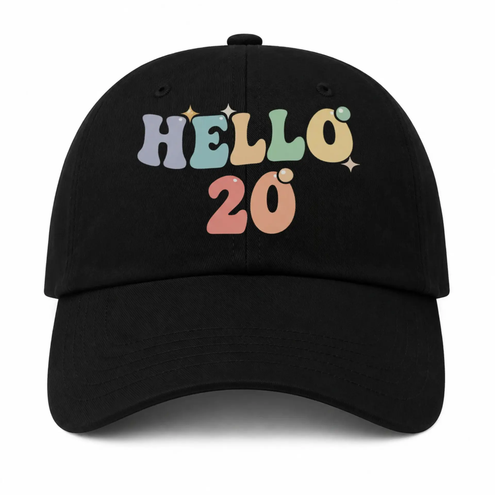 Vinyl Sticker Pack Hello 20 Aesthetic Retro Pastel Decals for Laptops Water Bottles and Personal Accessories Set of 3