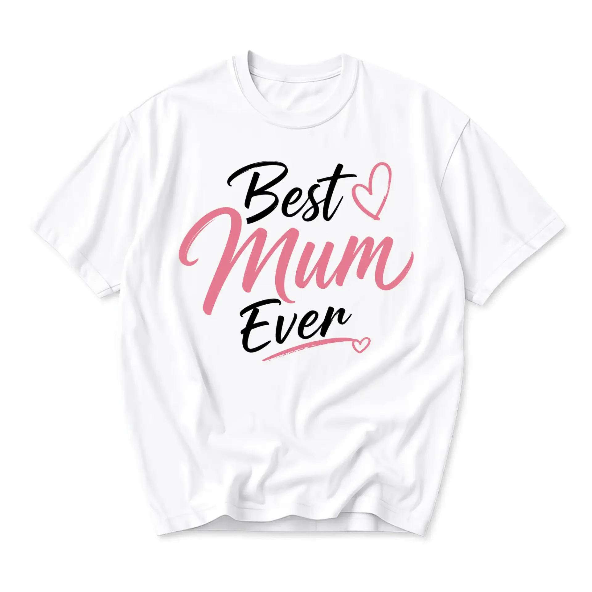 T-shirt Best Mum Ever Graphic Tee Unisex Crew Neck Short Sleeve Casual