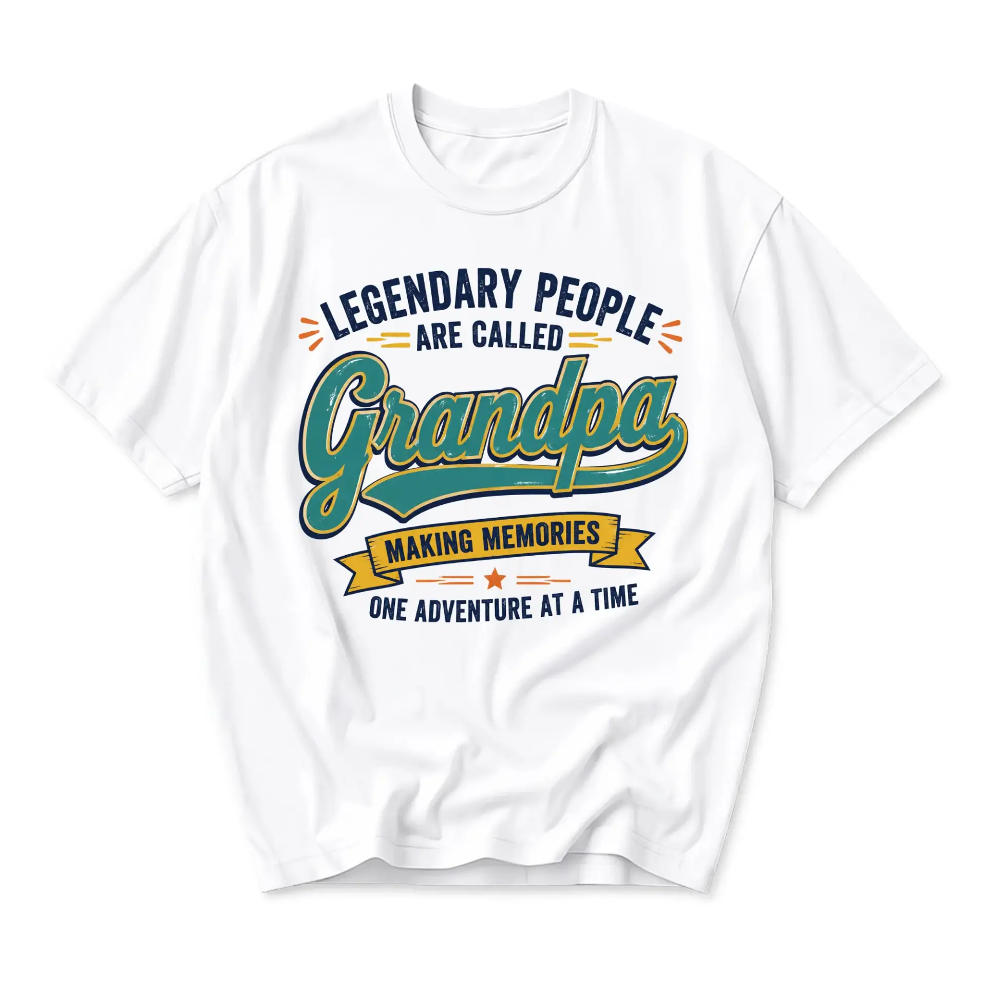 Graphic Tee Legendary People Are Called Grandpa Funny Casual Unisex Cotton Shirt for Everyday Wear and Gift Giving